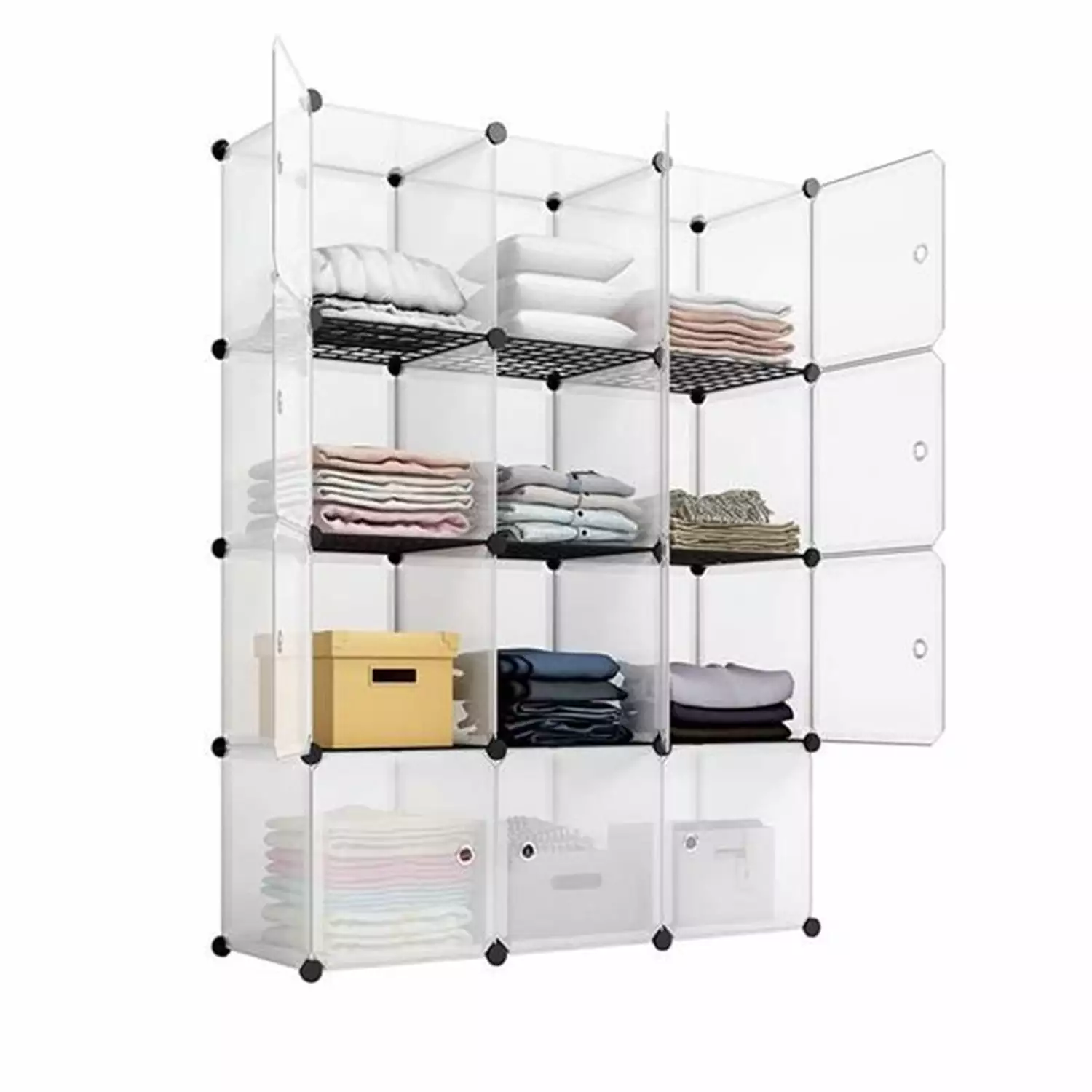 Closet Bookcase 12 Cube Storage Shelf White Organizing Bookshelf Kepeak