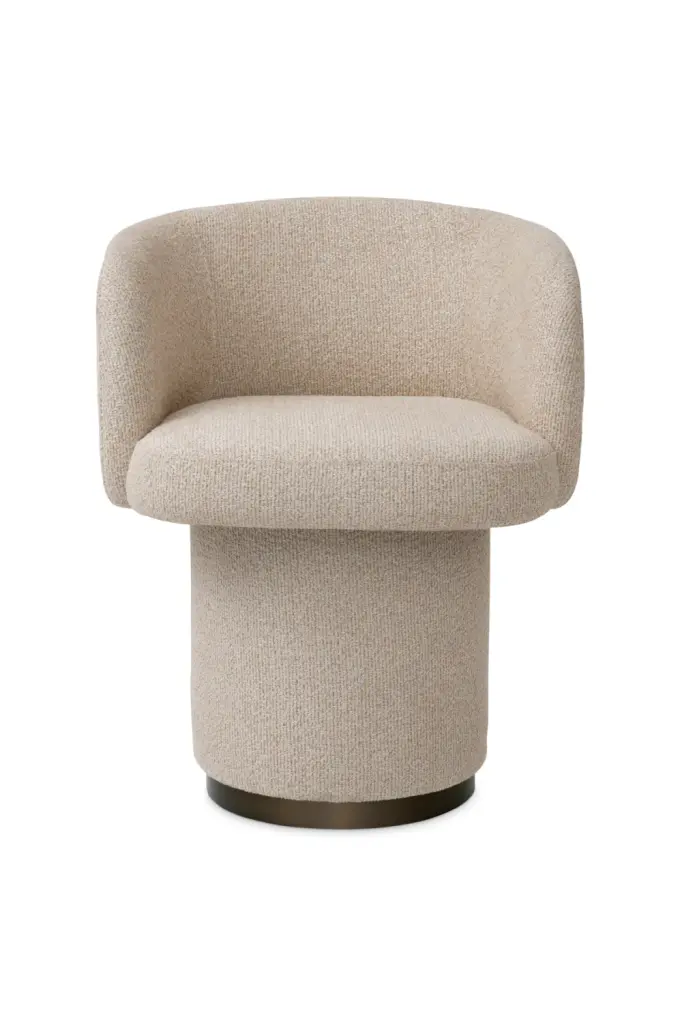 Beige Swivel Dining Chair Modern Rotating Chair Eichholtz Marly