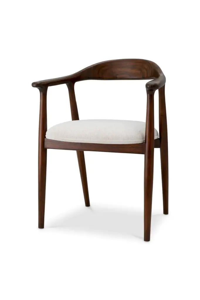 Eichholtz Beale Wooden Dining Chair - Solid Wood Modern Kitchen Chair
