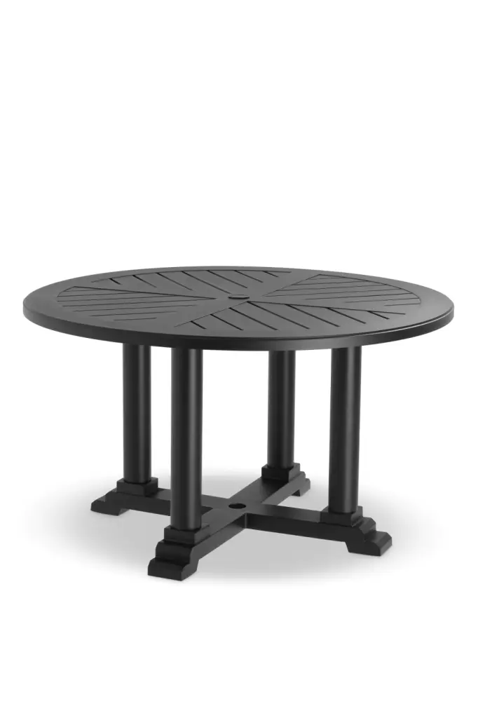 Black Round Outdoor Dining Table Eichholtz Bell Rive S Patio Furniture