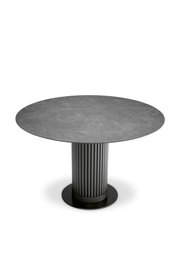 Eichholtz Volterra Round Ceramic Marble Dining Table - Luxury Kitchen Table