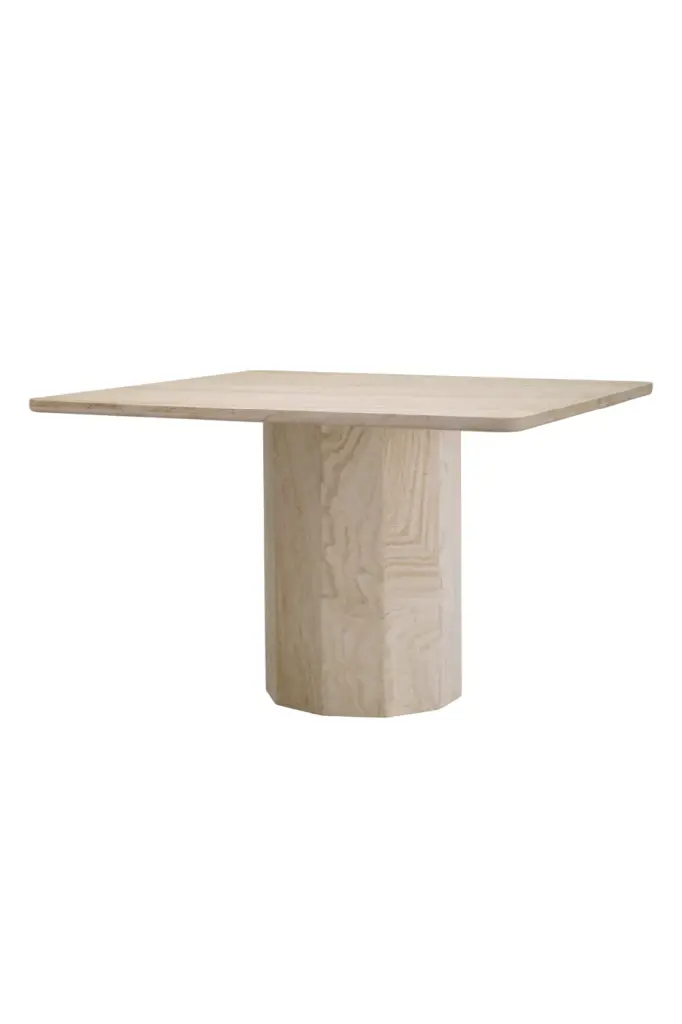 Modern Natural Travertine Dining Table Eichholtz Piazza Stone Top Table