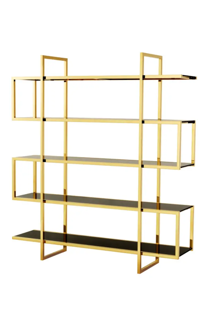Gold Display Cabinet Eichholtz Soto Luxury Glass Showcase China Cabinet