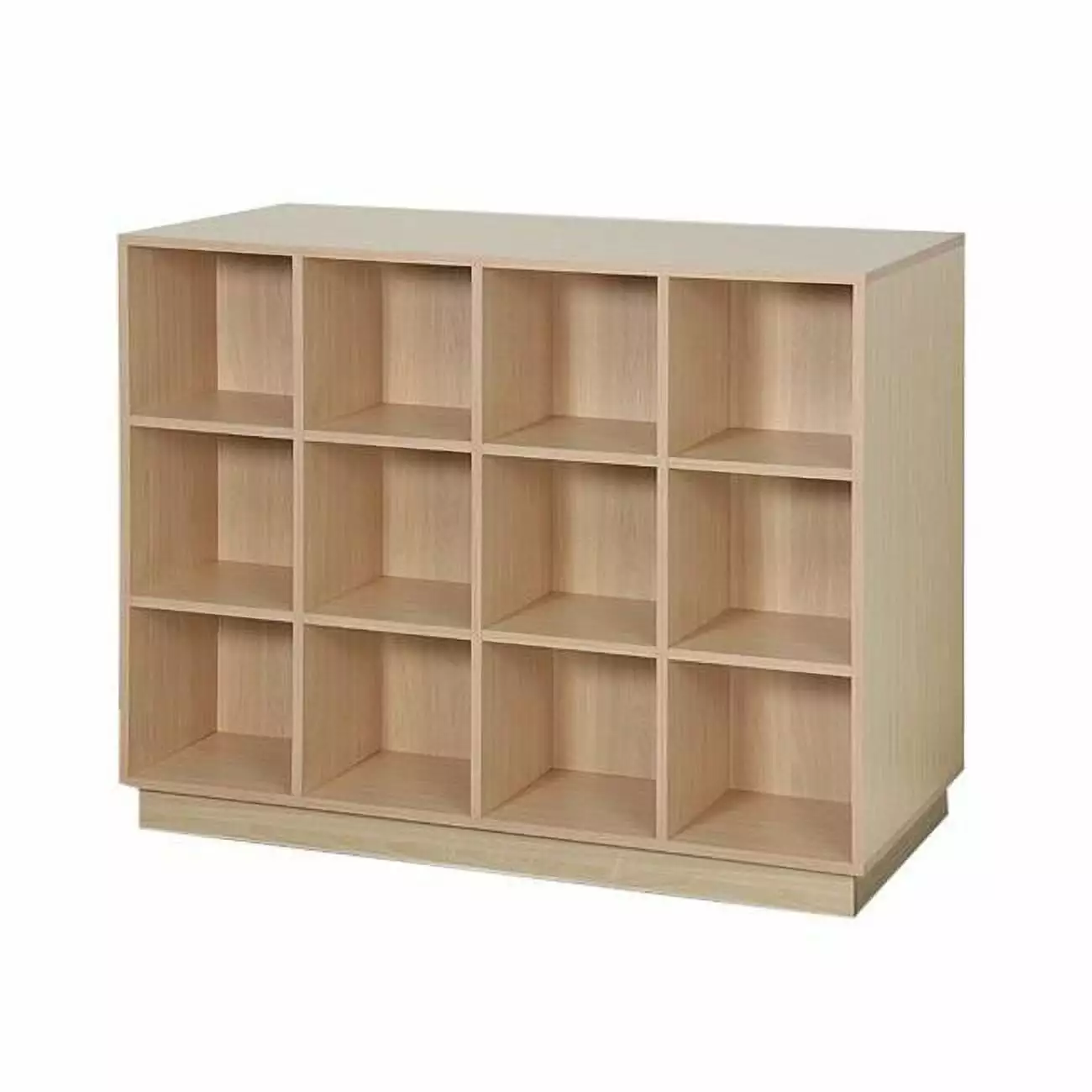 24 Wood Cubbie Double Sided Display Maple Storage Shelf Made4Mattress