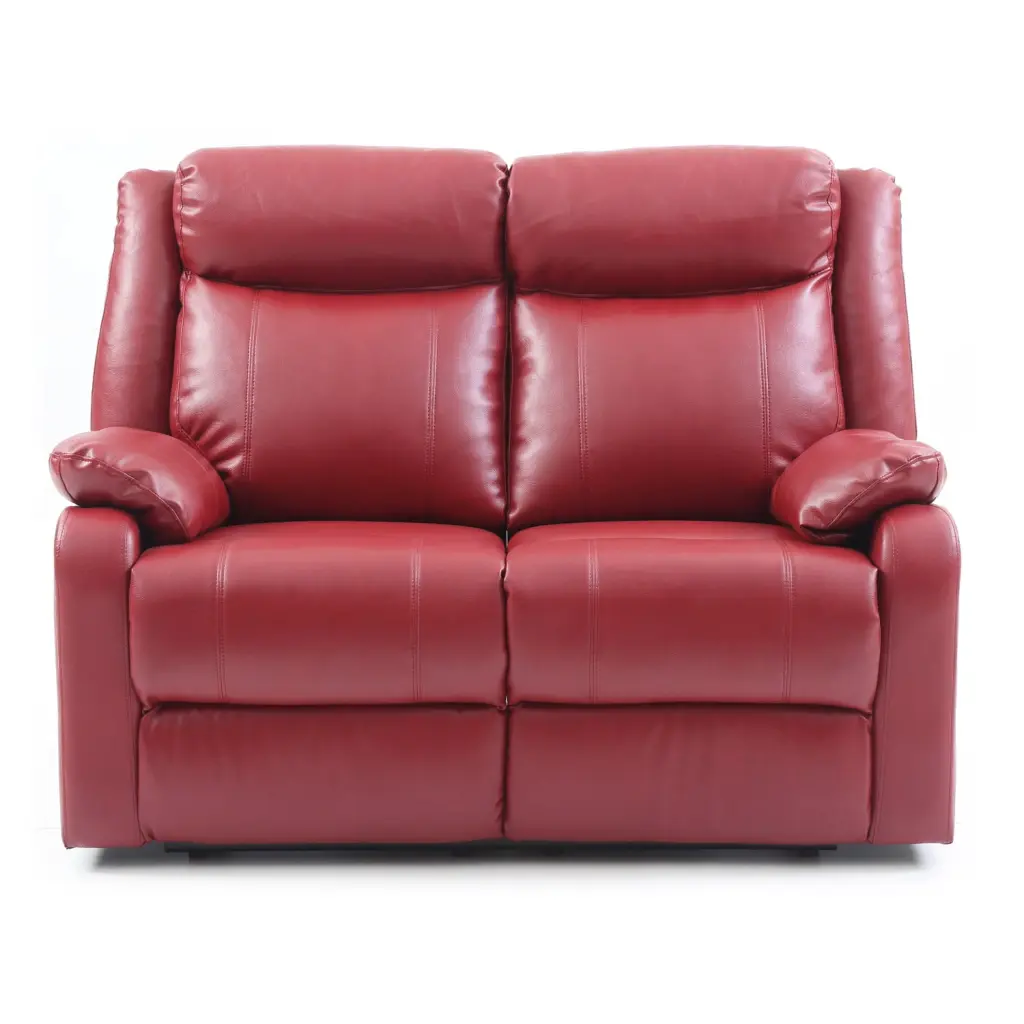 HomeStock Elegant Escape Double Reclining Love Seat - Red Sofa Living Room