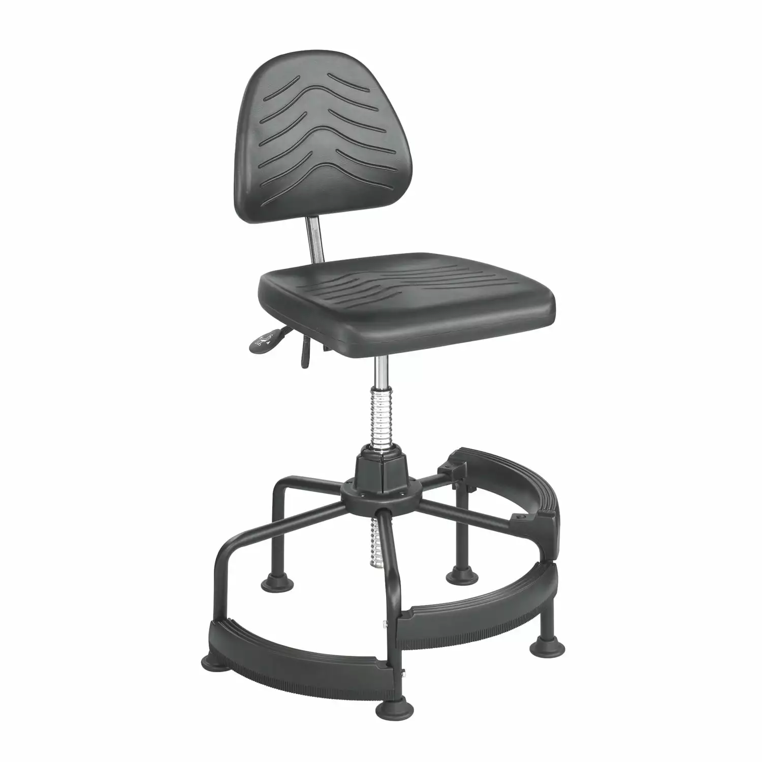 Safco Task Master Deluxe Industrial Drafting Chair Dark Grey Heavy Duty Adjustable Height