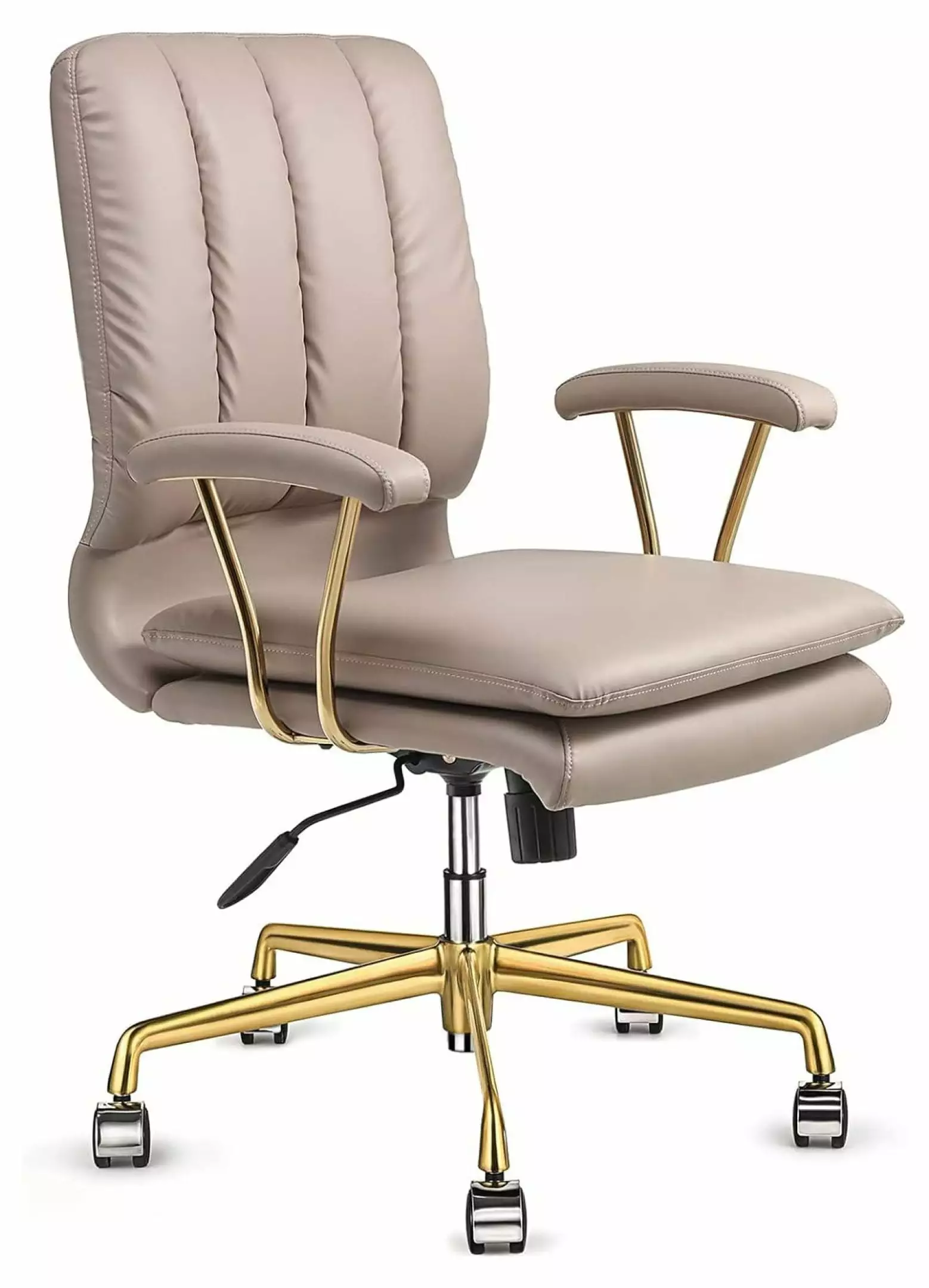 Alieon PU-Padded Office Desk Chair 130Â° Tiltable Back Ergonomic Computer Chair Executive Swivel Chair Armrest