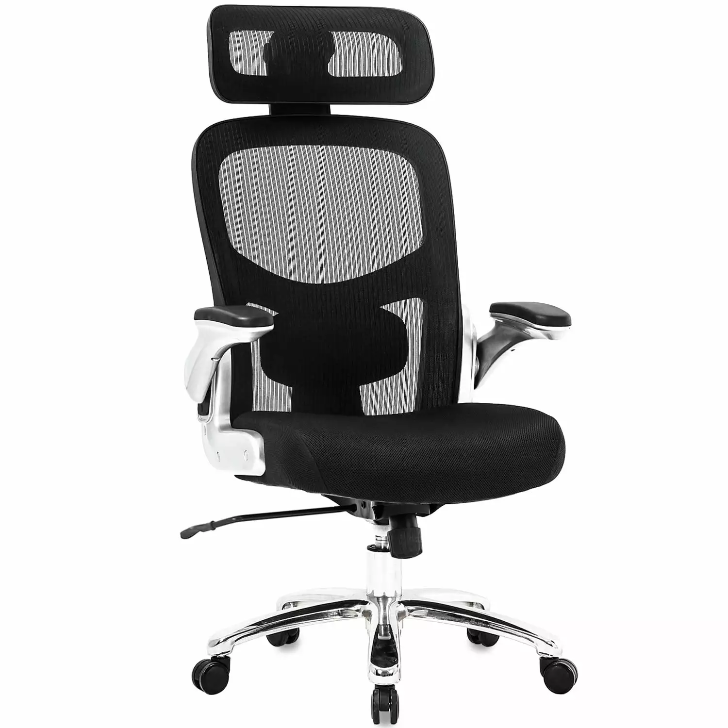 BestOffice Ergonomic Office Chair Lumbar Support Swivel Rolling Women and Men Black