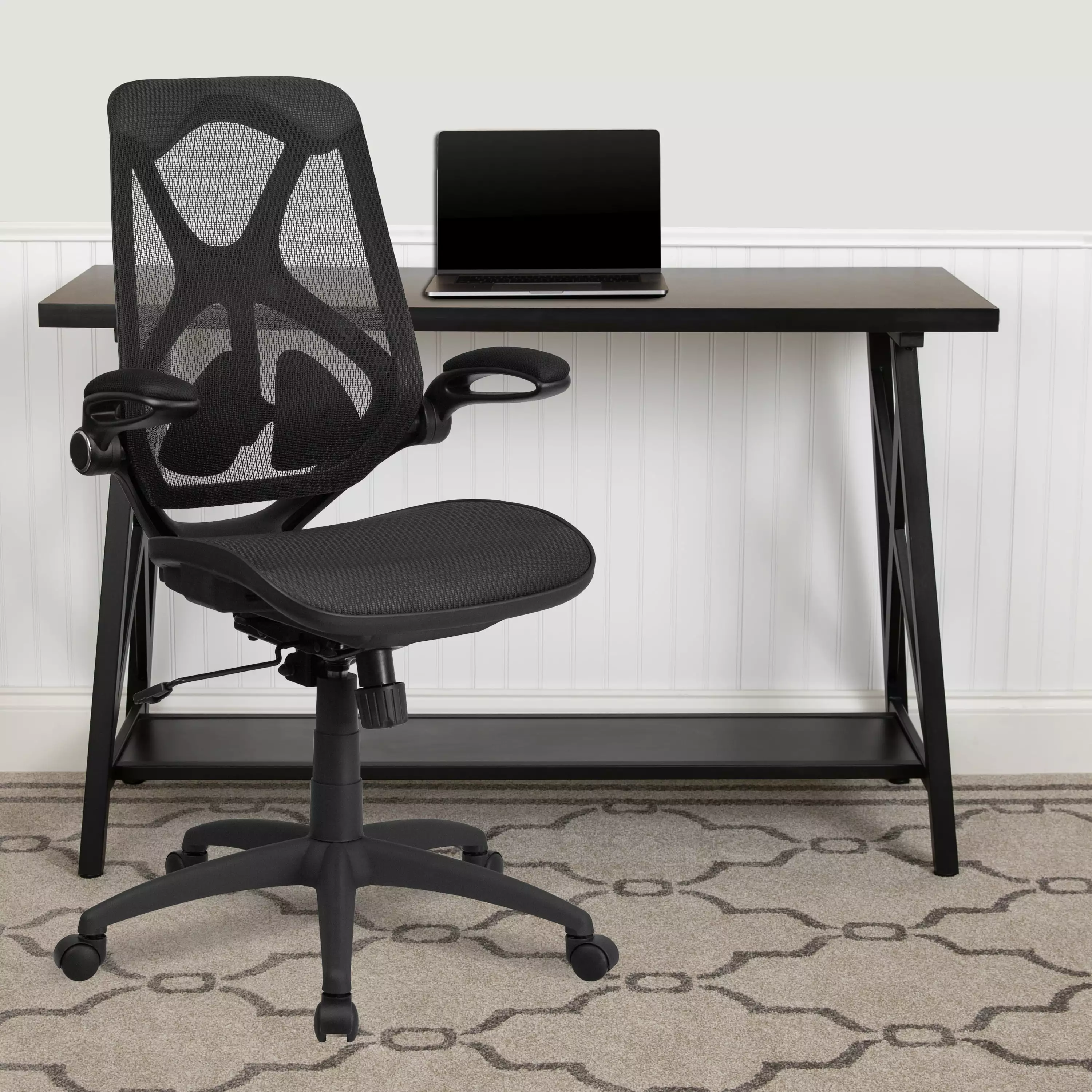 BizChair High Back Transparent Black Mesh Executive Ergonomic Office Chair Adjustable Lumbar
