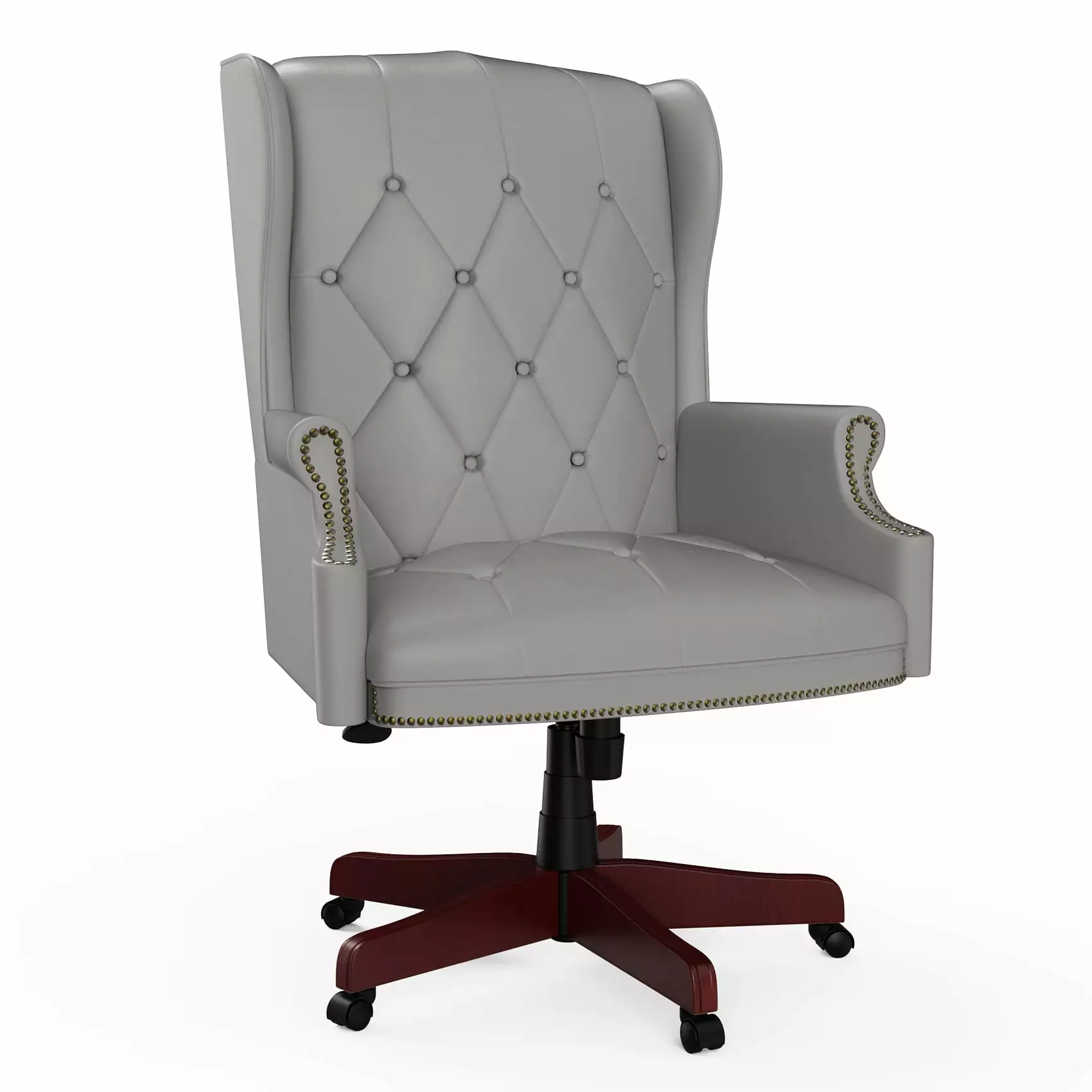 CoSoTower 330Lbs Executive Office Chair Ergonomic High Back Reclining Desk Chair Grey
