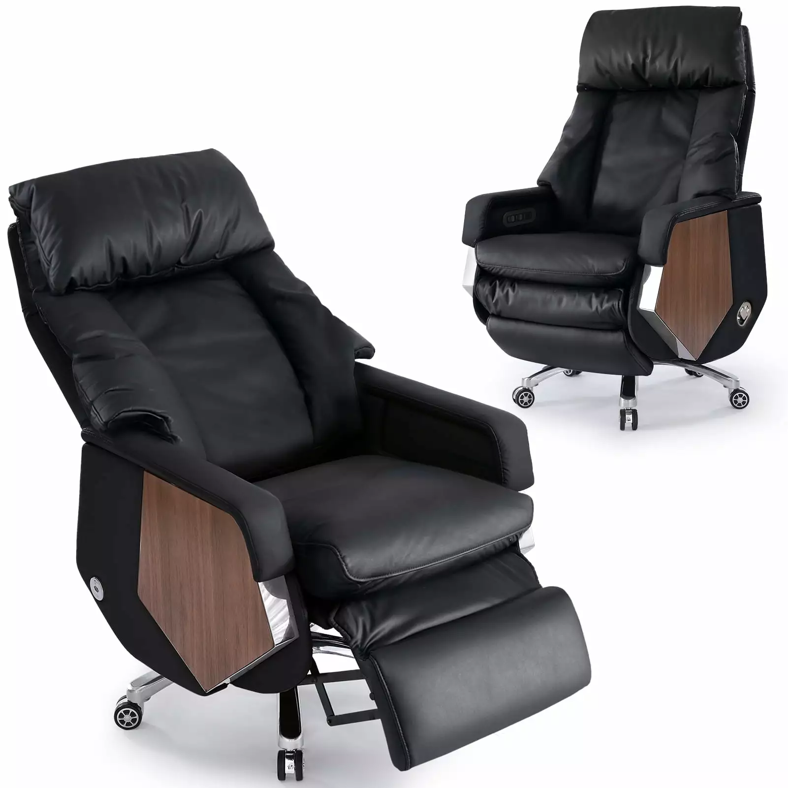 EMIAH S032 Ergonomic Office Chair - Electric Reclining Chair Footrest, 400LBS Capacity