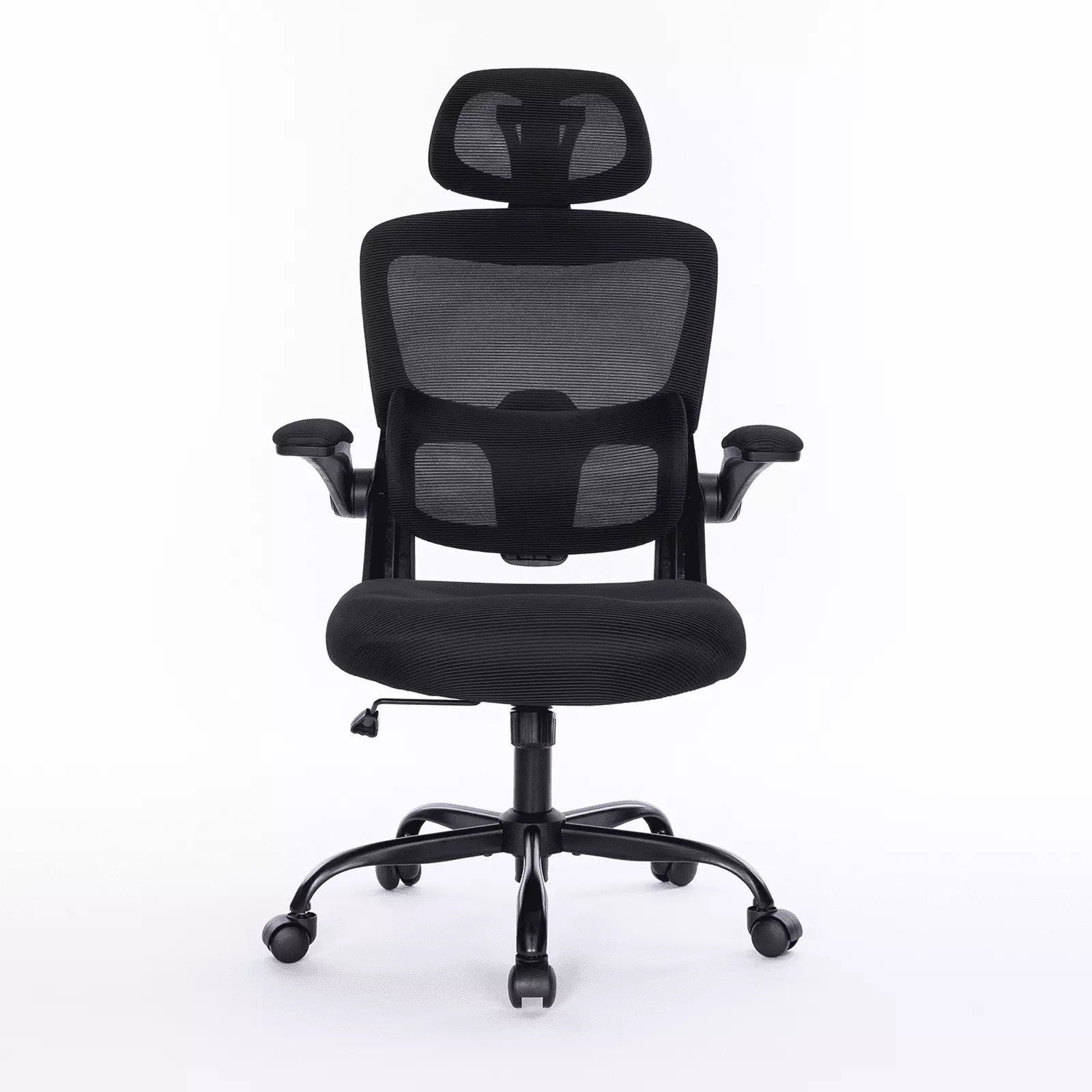 Ergonomic Mesh Office Chair 3D Lumbar Support - High Back Executive Computer Chair Flip-up Arms ESHINE