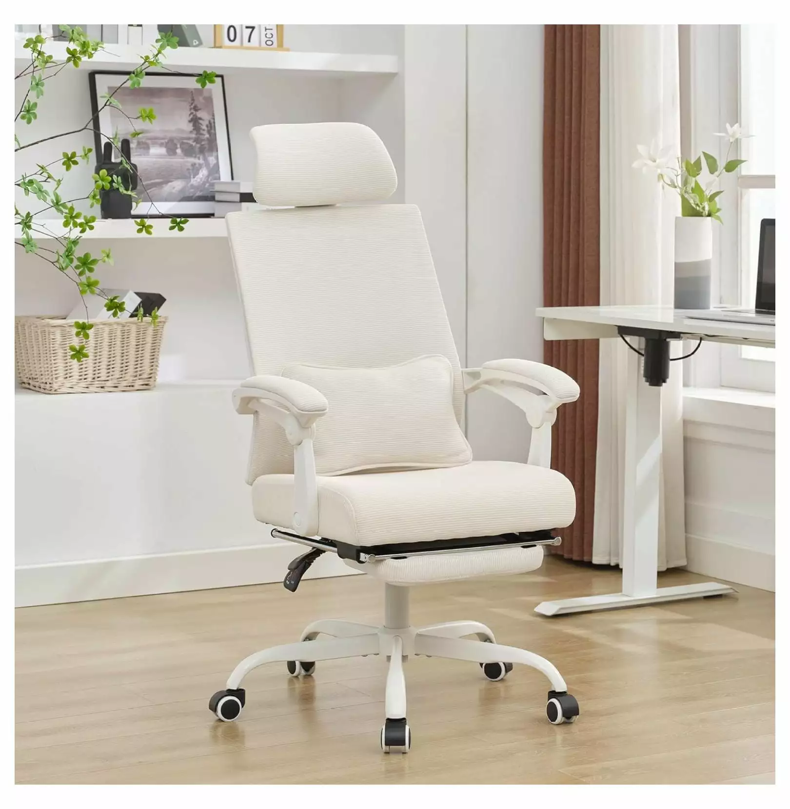 Ergonomic Office Chair Footrest Headrest Backrest 90-135 Adjustable Mesh Computer Desk Chair Generic