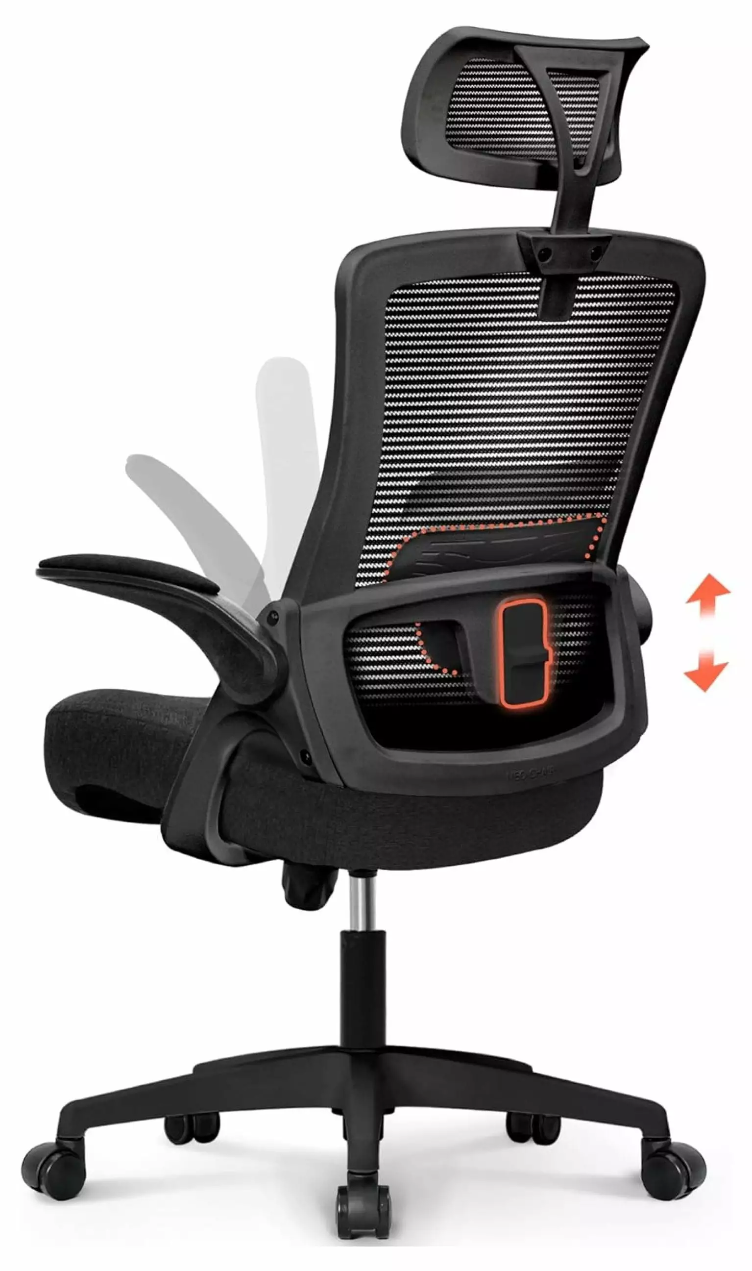 Office High Back Mesh Headrest Adjustable Height and Ergonomic Design Home Office Computer Desk Executive Lumbar Support P...