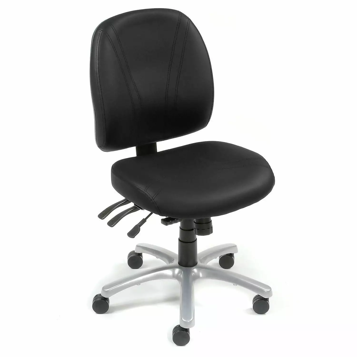 Ergonomic Anti-bacterial 8 Way Adjustable Office Chair Black Global Industrial