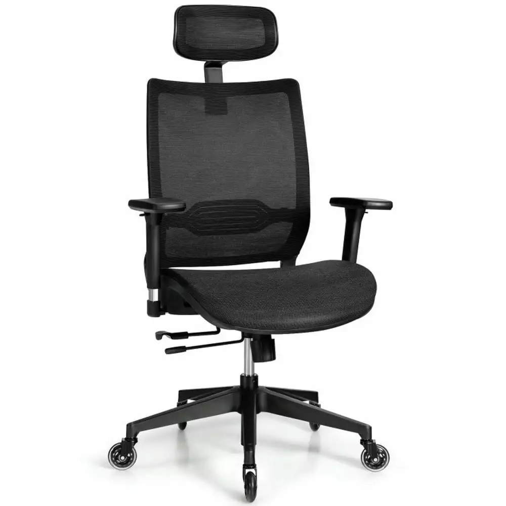 Kadyn Ergonomic Office Chair Sliding Seat and Lumbar Support - Adjustable Mesh Computer Desk Chair Black