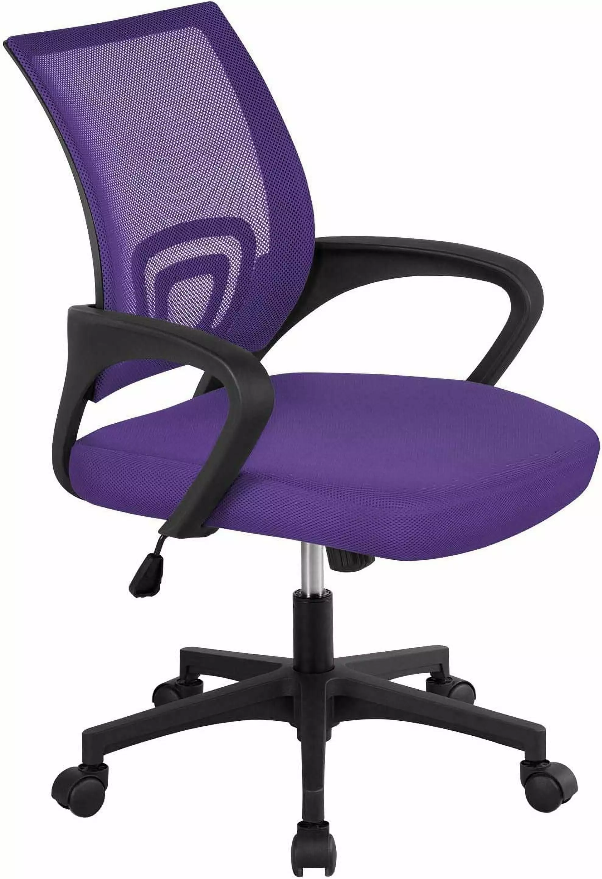 Ergonomic Mesh Office Chair Lumbar Support Adjustable Swivel Rolling Computer Chair Purple KAZHBI