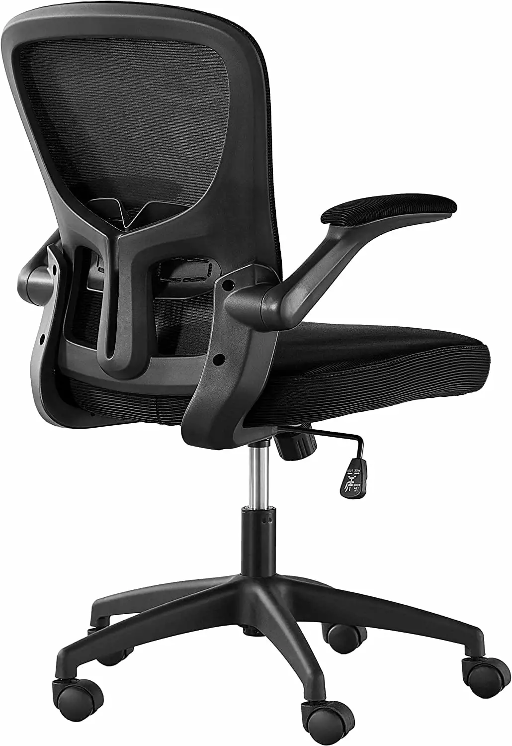 Ergonomic Office Chair Flip Up Armrests - Adjustable Mesh Computer Desk Chair Lumbar Support LHY