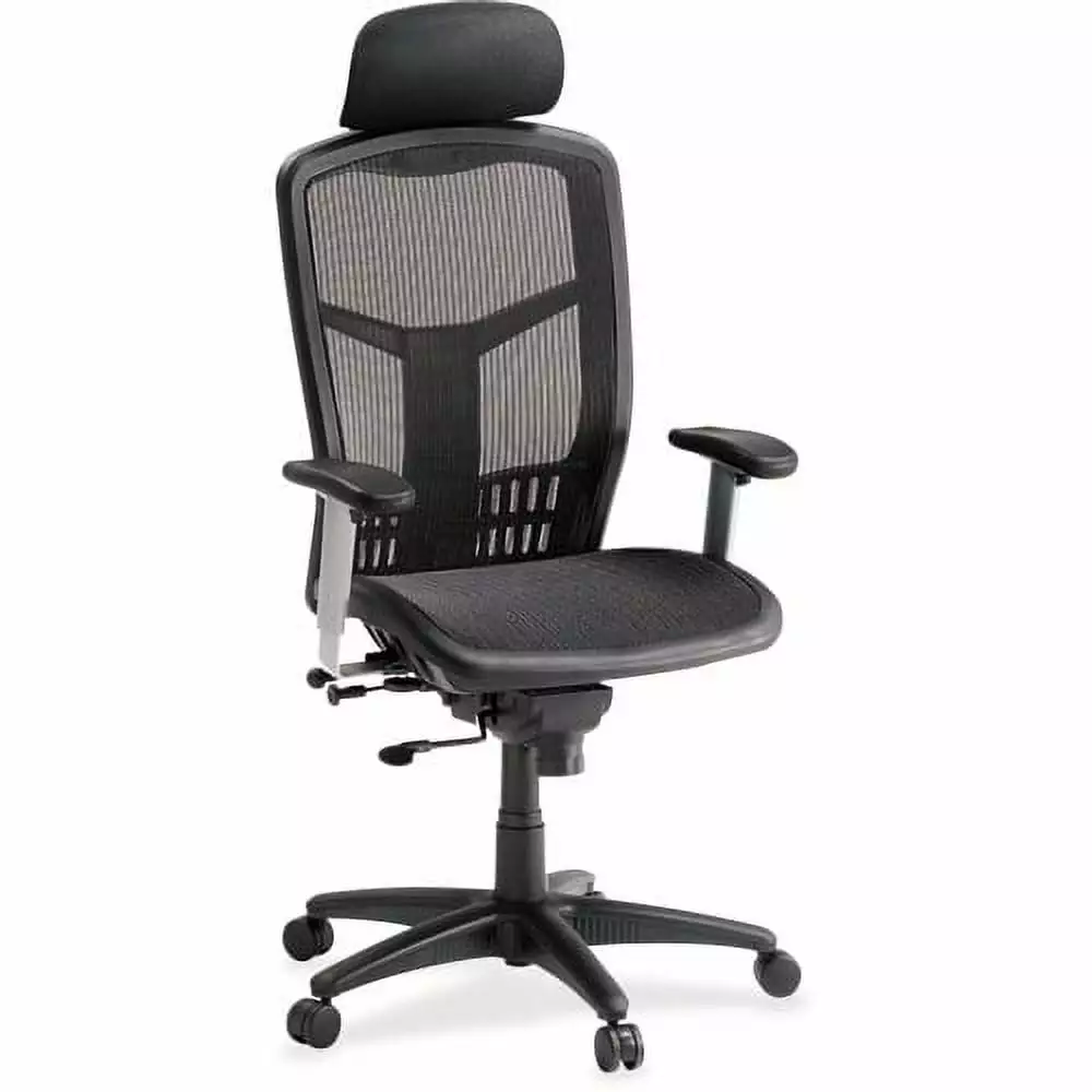 Lorell ErgoMesh High-Back Mesh Chair Black 28.5x28.5x51 Inches