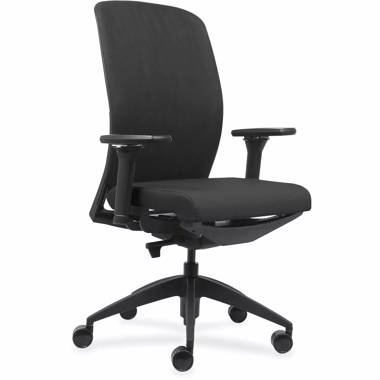 Lorell High-back Chair 6-Way Adjustable Arms Black Ergonomic Office Chair