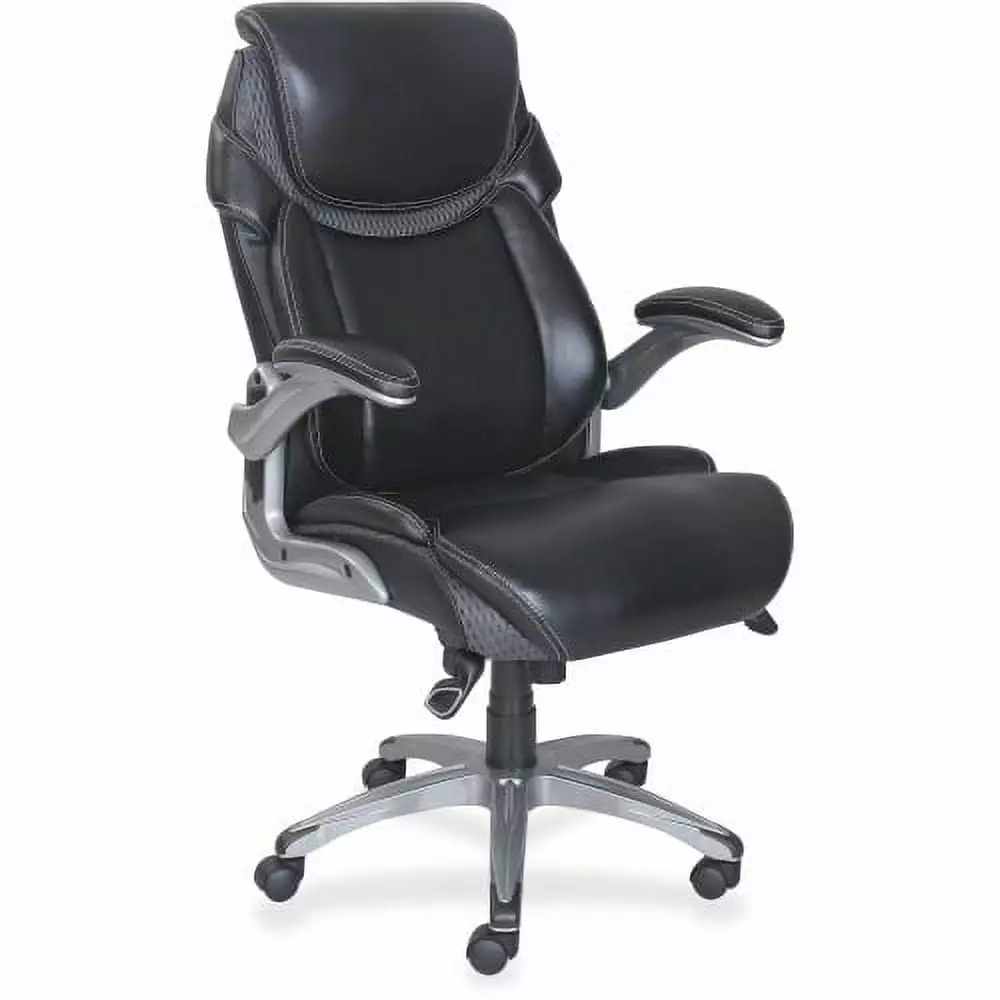 Lorell Wellness Design Executive Chair 5-star Base Black Bonded Leather