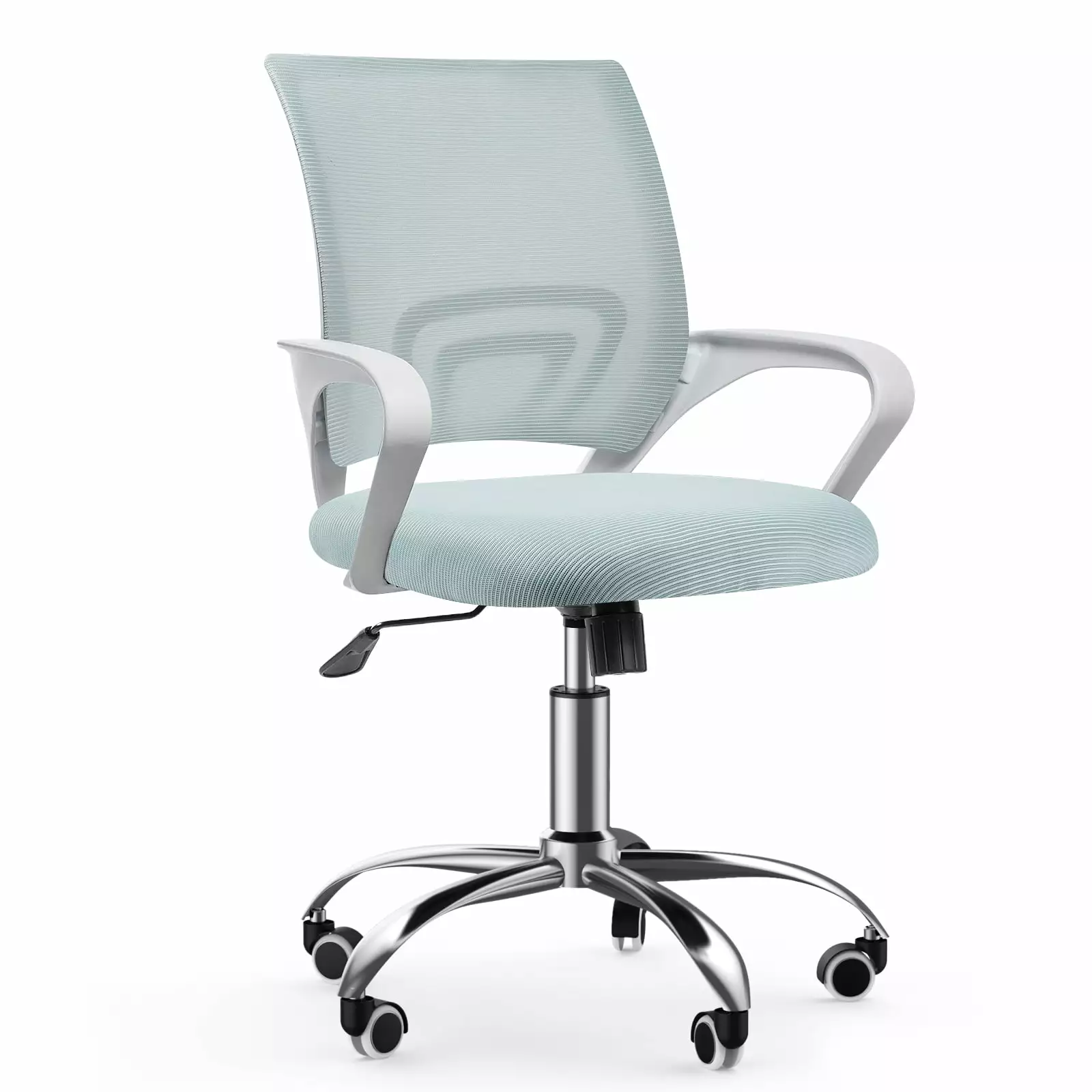 Basic Ergonomic Office Chair Green Swivel Desk Chair Breathable Mesh Backrest Nazhura