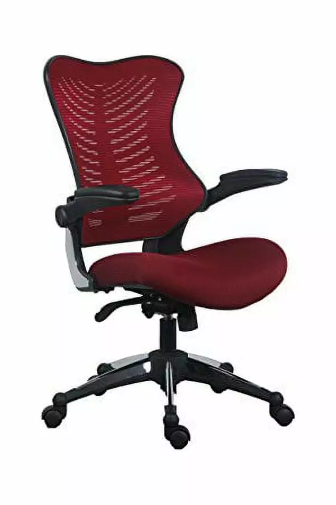 Office Factor Burgundy Office Chair. Ergonomic. Lumbar Support. Adjustable Executive & Task Chair Office/Conference Room. ...