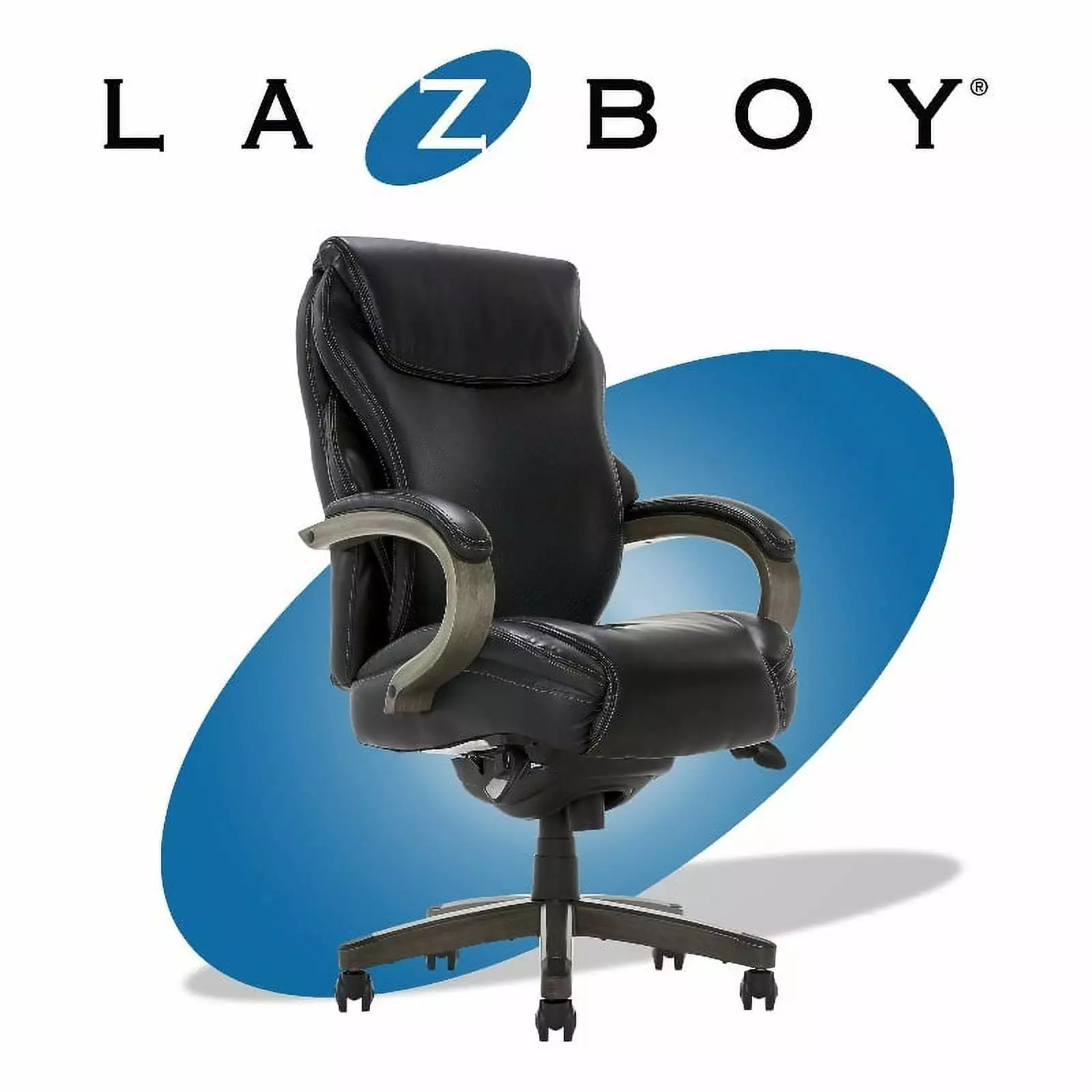 Pemberly Row Executive Office Chair AIR Lumbar Technology Black