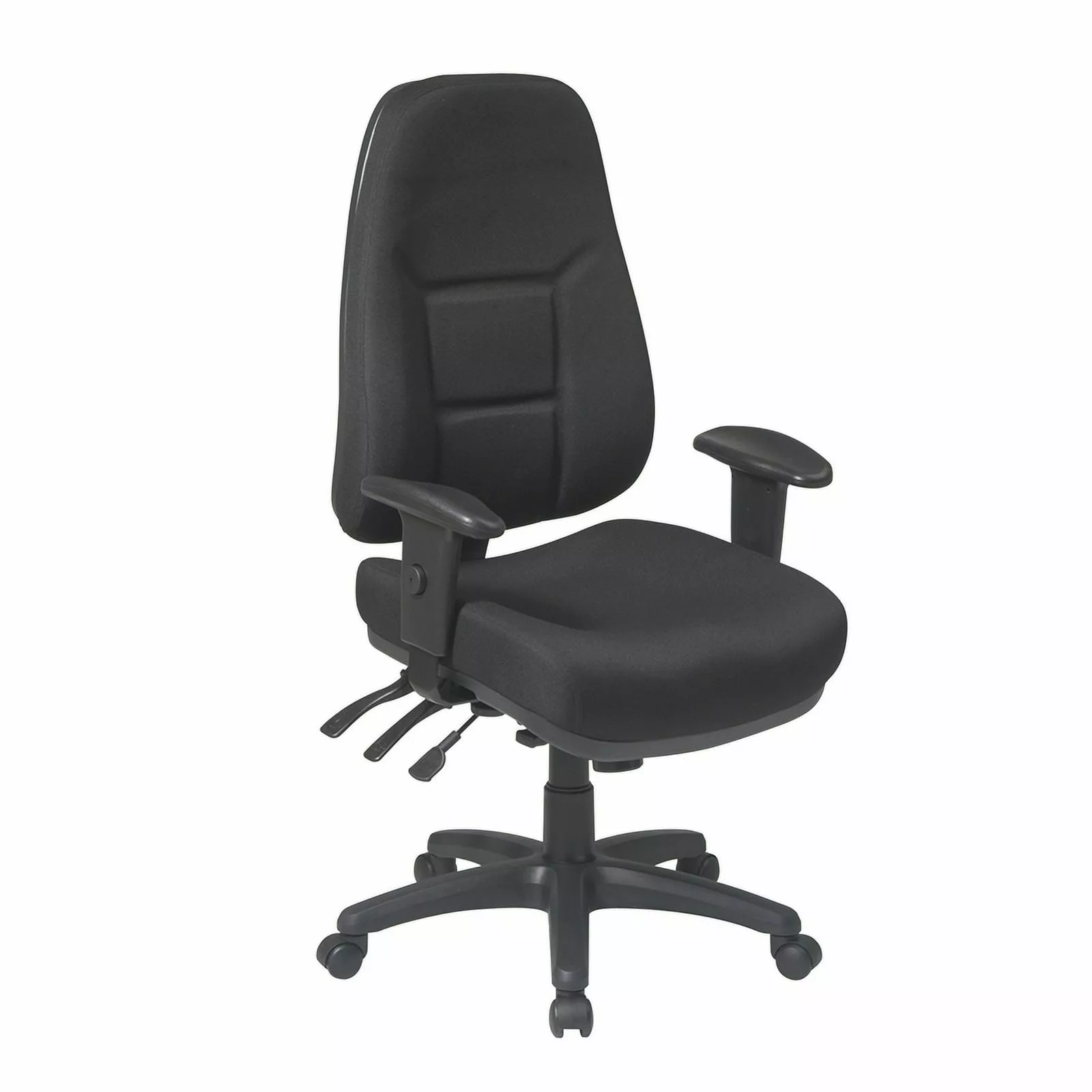 Pemberly Row High Back Multi Function Ergonomic Chair Black Fabric