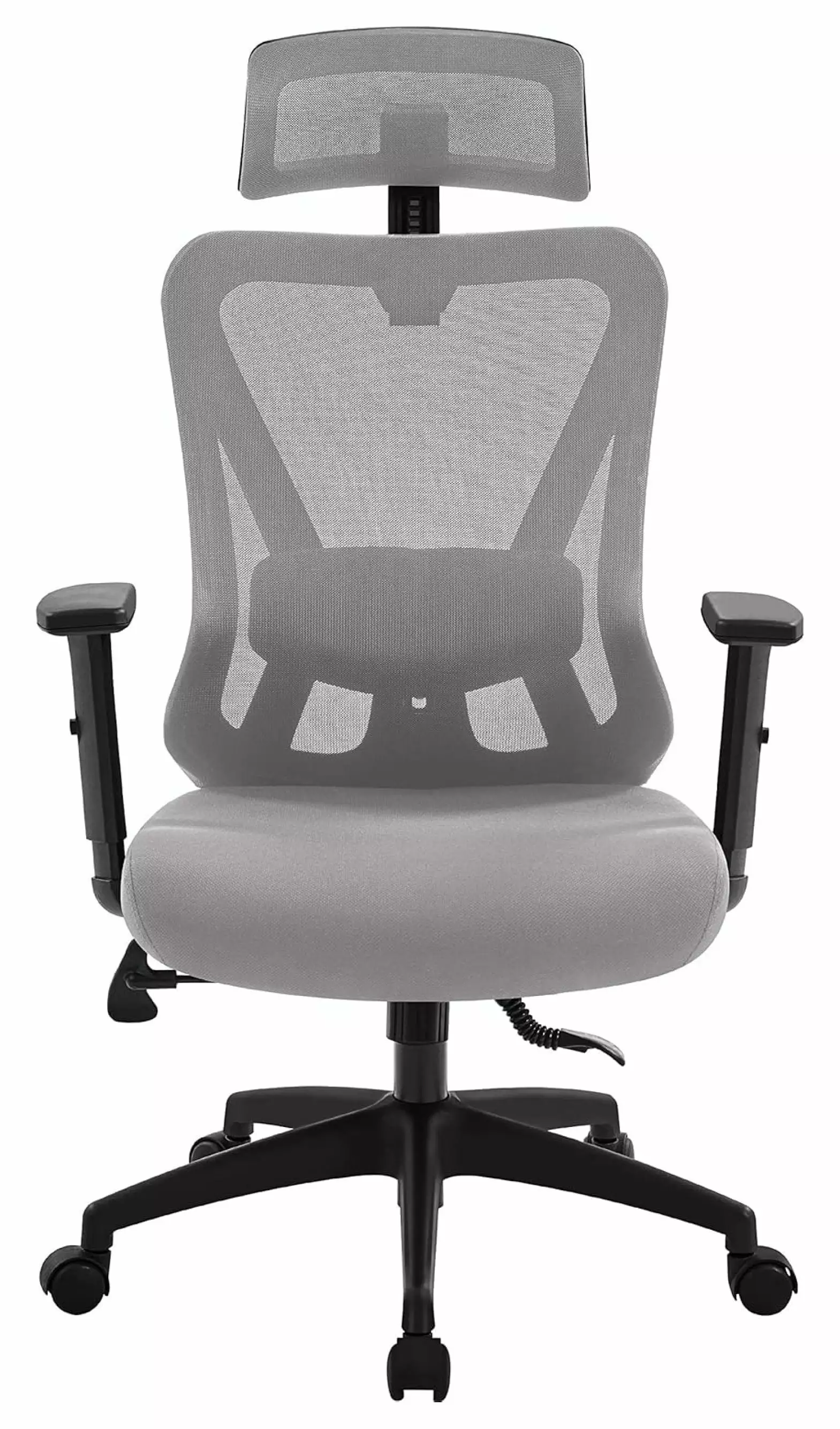 RPQZ Office Desk Chair Ergonomic Computer Chair Adjustable Headrest Light Gray