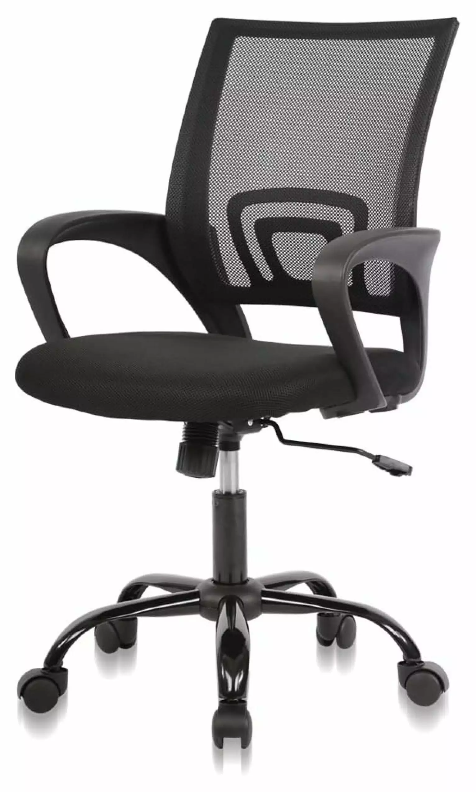 Simple Home Ergonomic Desk Office Chair Mesh Computer Chair Lumbar Support Black Superwum