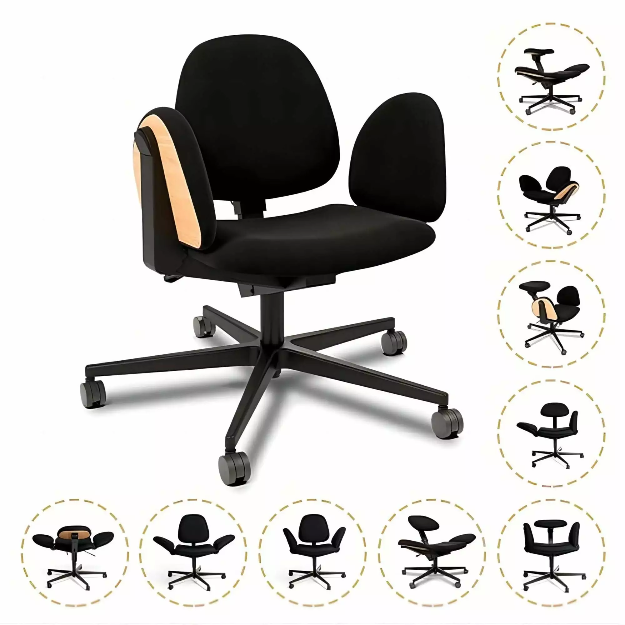 TOPTENG Multifunctional Creativity Chair Ergonomic Meditation ADHD Cross Legged Office Home Transformable Movable Posture ...