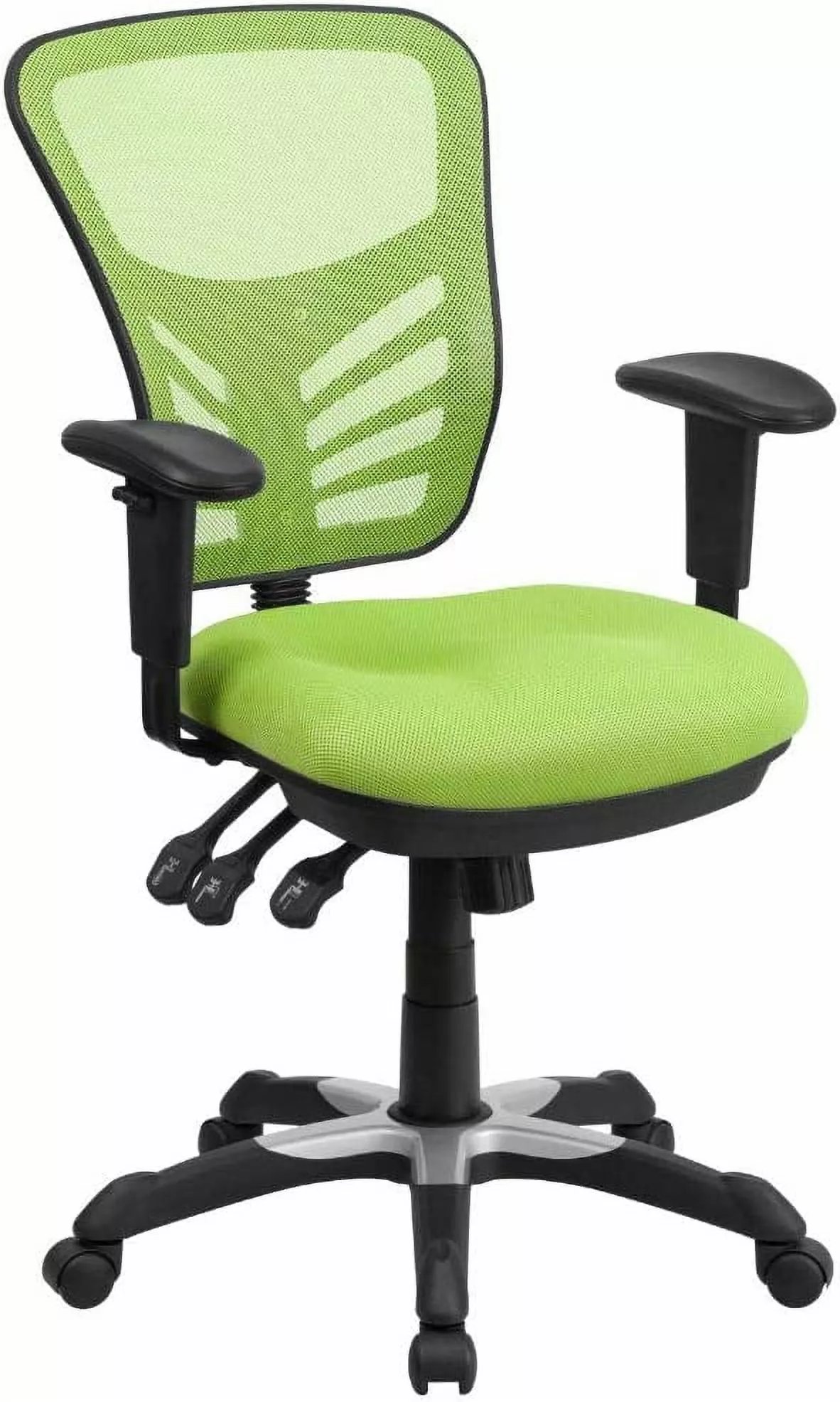 Nicholas Mid Back Swivel Office Gaming Chair Ergonomic Mesh Adjustable Lumbar Support Green TRAHOO