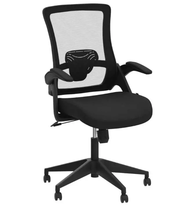 YouLLin High Back Mesh Office Chair Adjustable Height Ergonomic Lumbar Support and Flip-up Armrests
