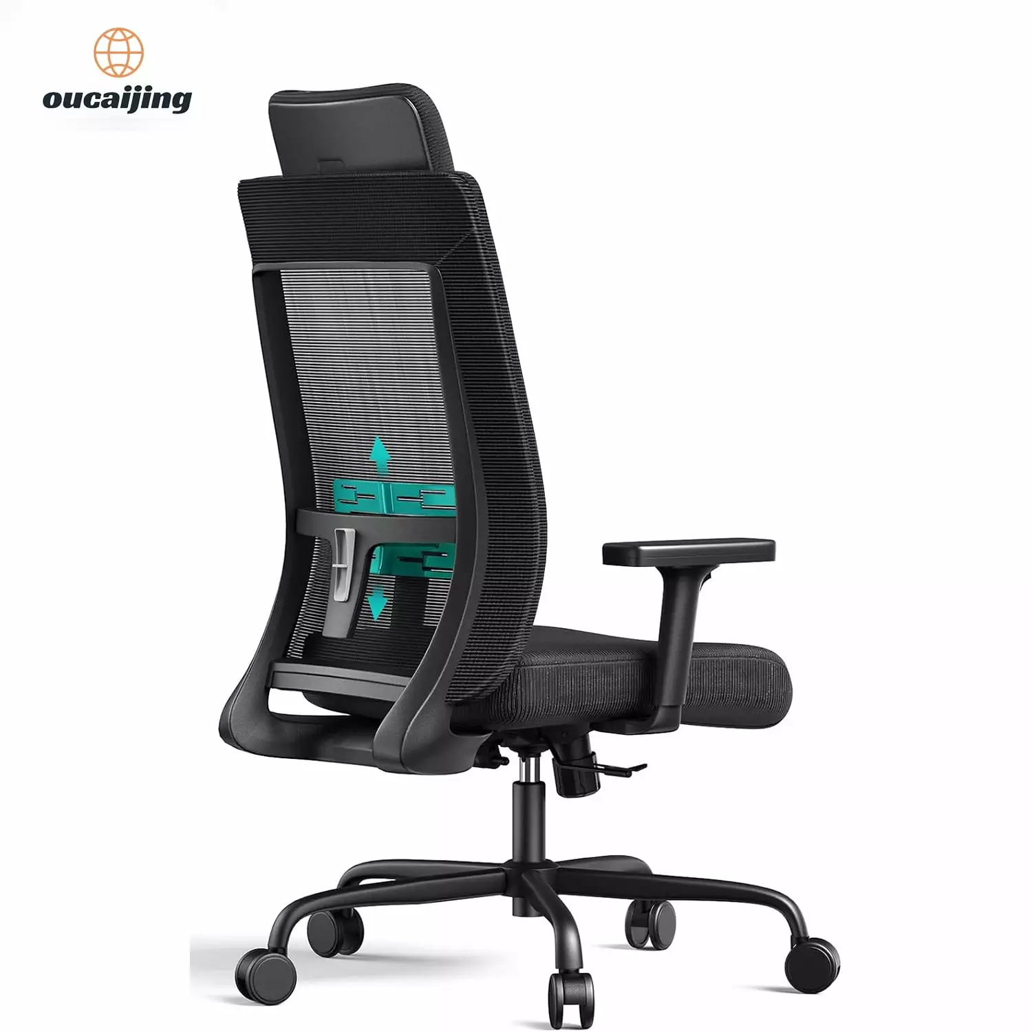 Ergonomic Office Chair 350LBS Capacity High Back Computer Desk Chair Adjustable Lumbar Support 90-135 Degree Tilt Lock FHW...