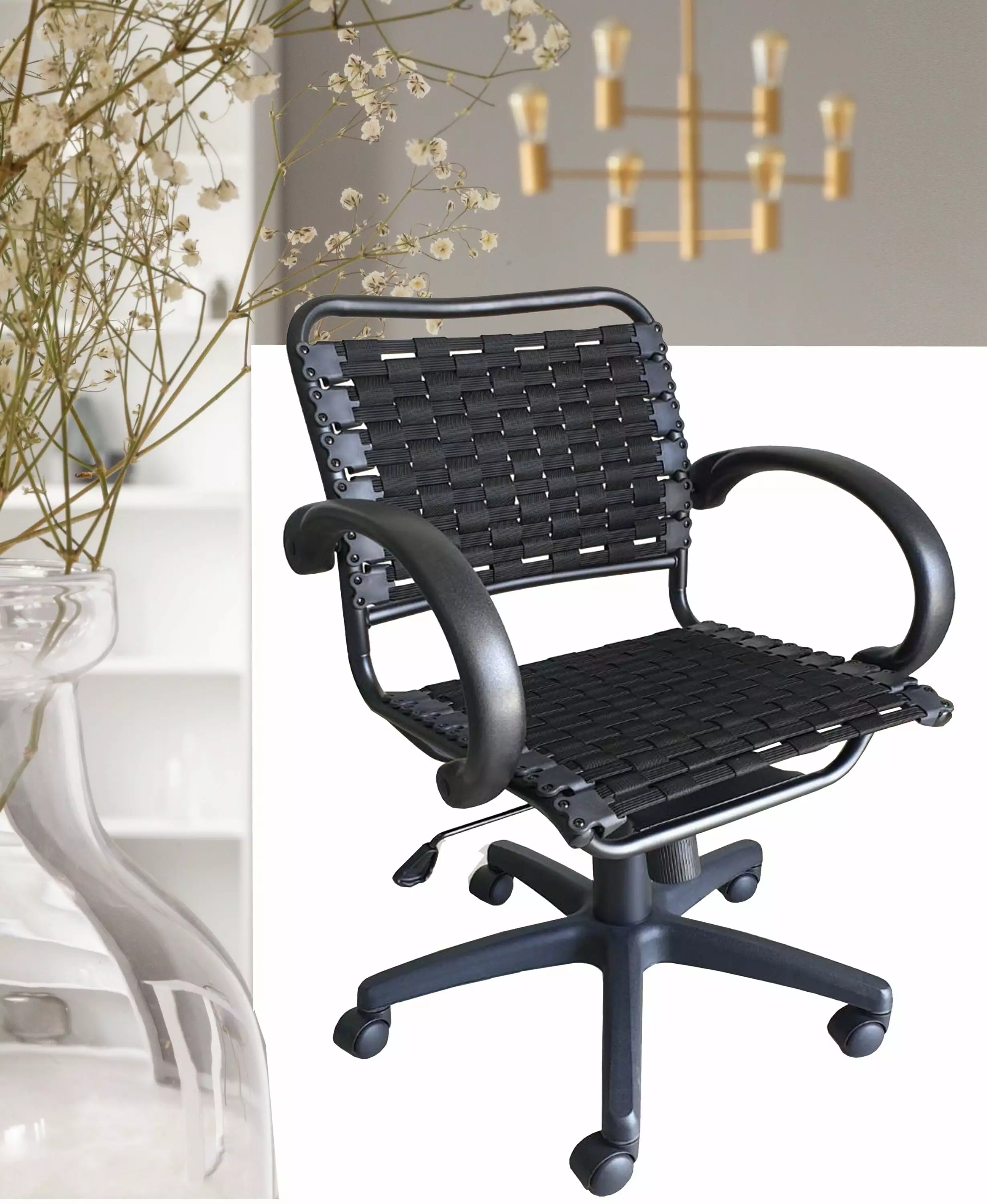 Flexi Grip Ergonomic Office Chair Black Go Green Woods