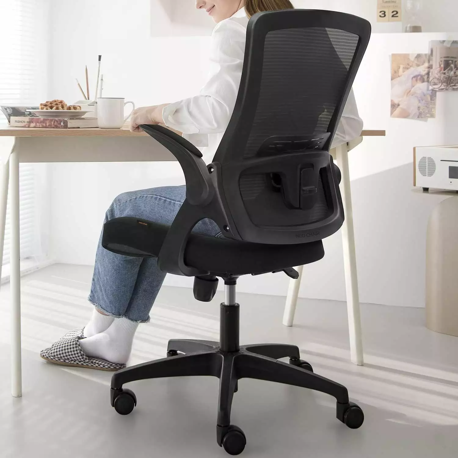High Back Mesh Office Chair Adjustable Height Ergonomic Computer Desk Chair Lumbar Support KKK-Dog