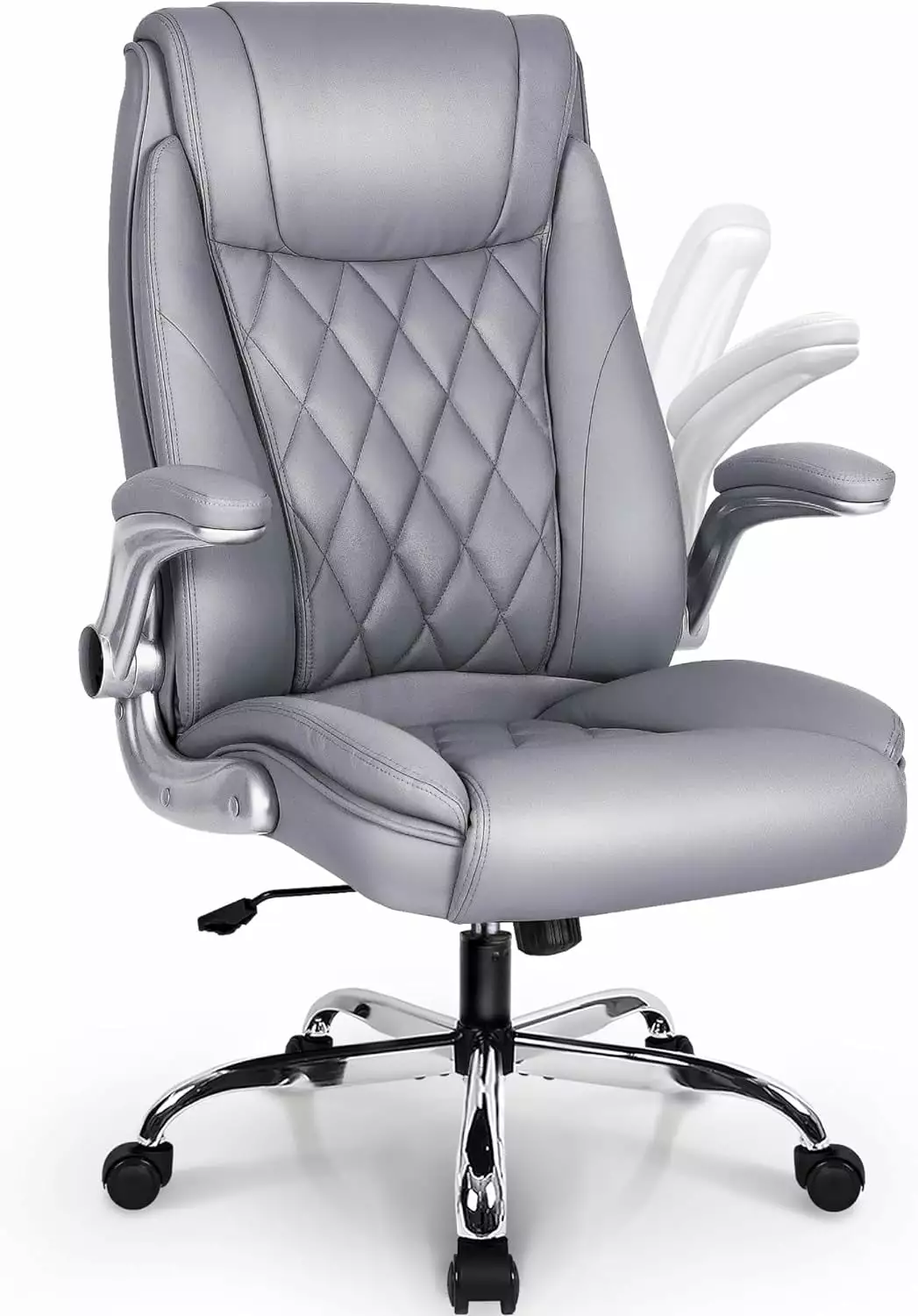 Office Chair High Back Ergonomic Desk Chair Flip-Up Armrests and Lumbar Support ZHJG