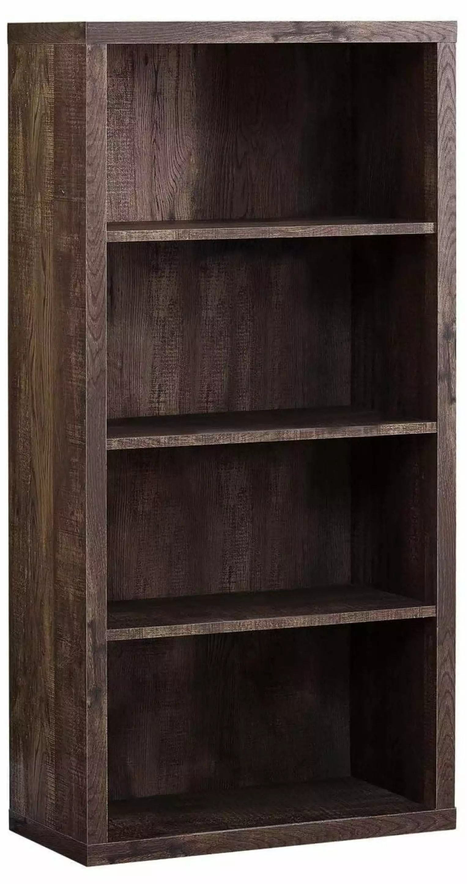 Sturdy Etagere Bookcase 3 Adjustable Shelves Brown Wooden Display Shelf Generic