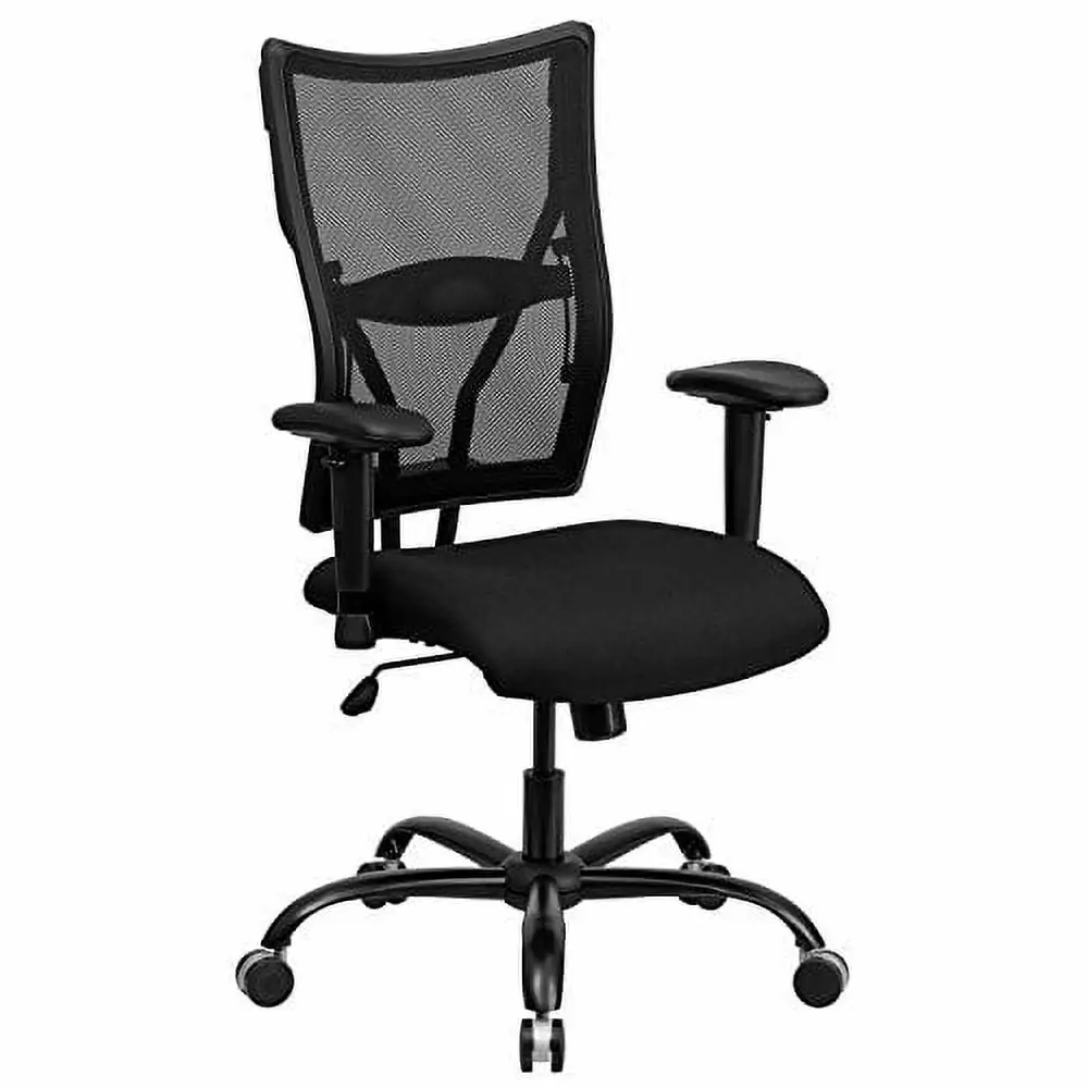 Line Furniture Liberty Black Mesh Executive Swivel Office Chair Adjustable Arms