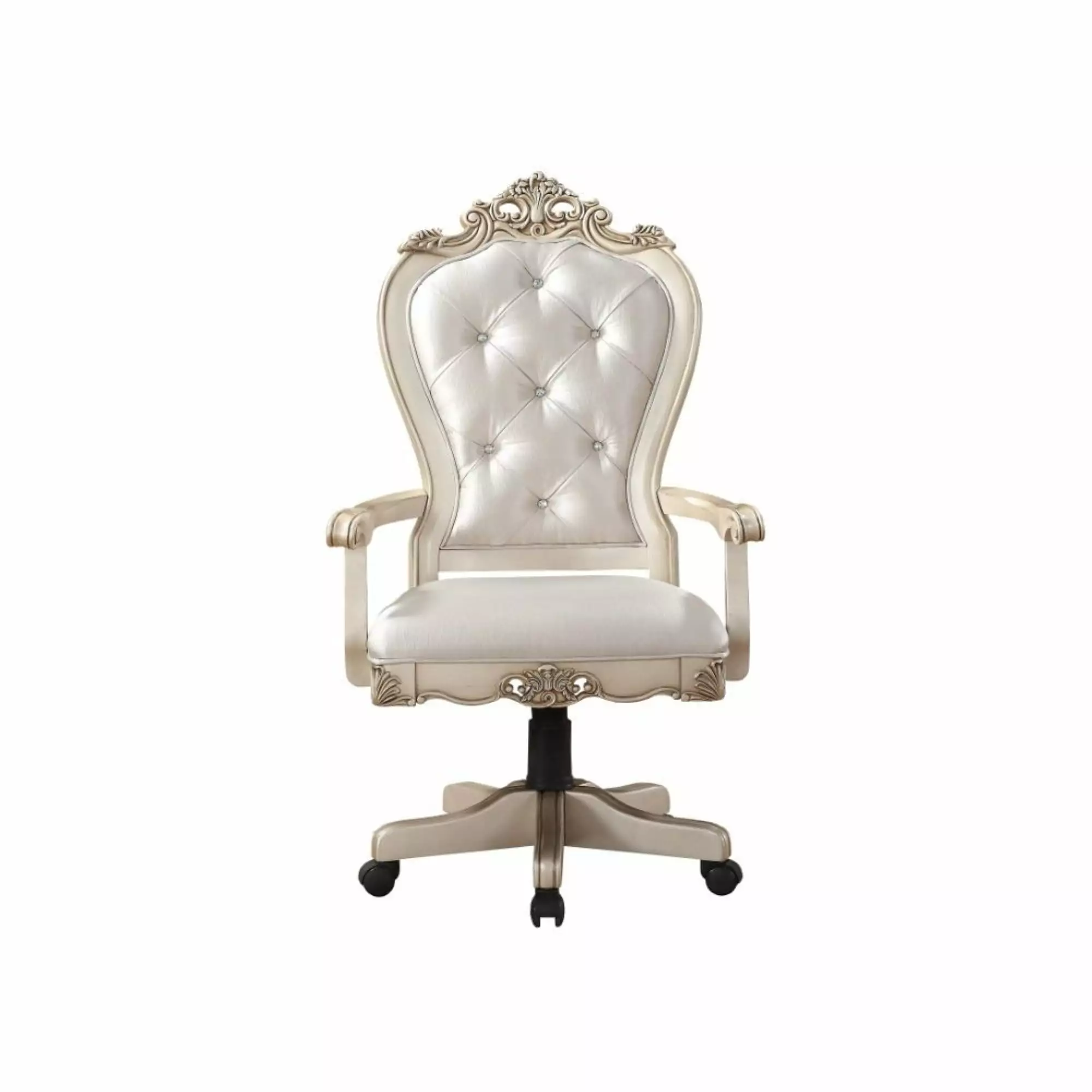 ACME Gorsedd Furniture Upholstered Fabric Executive Office Chair Golden Ivory Acme Furniture