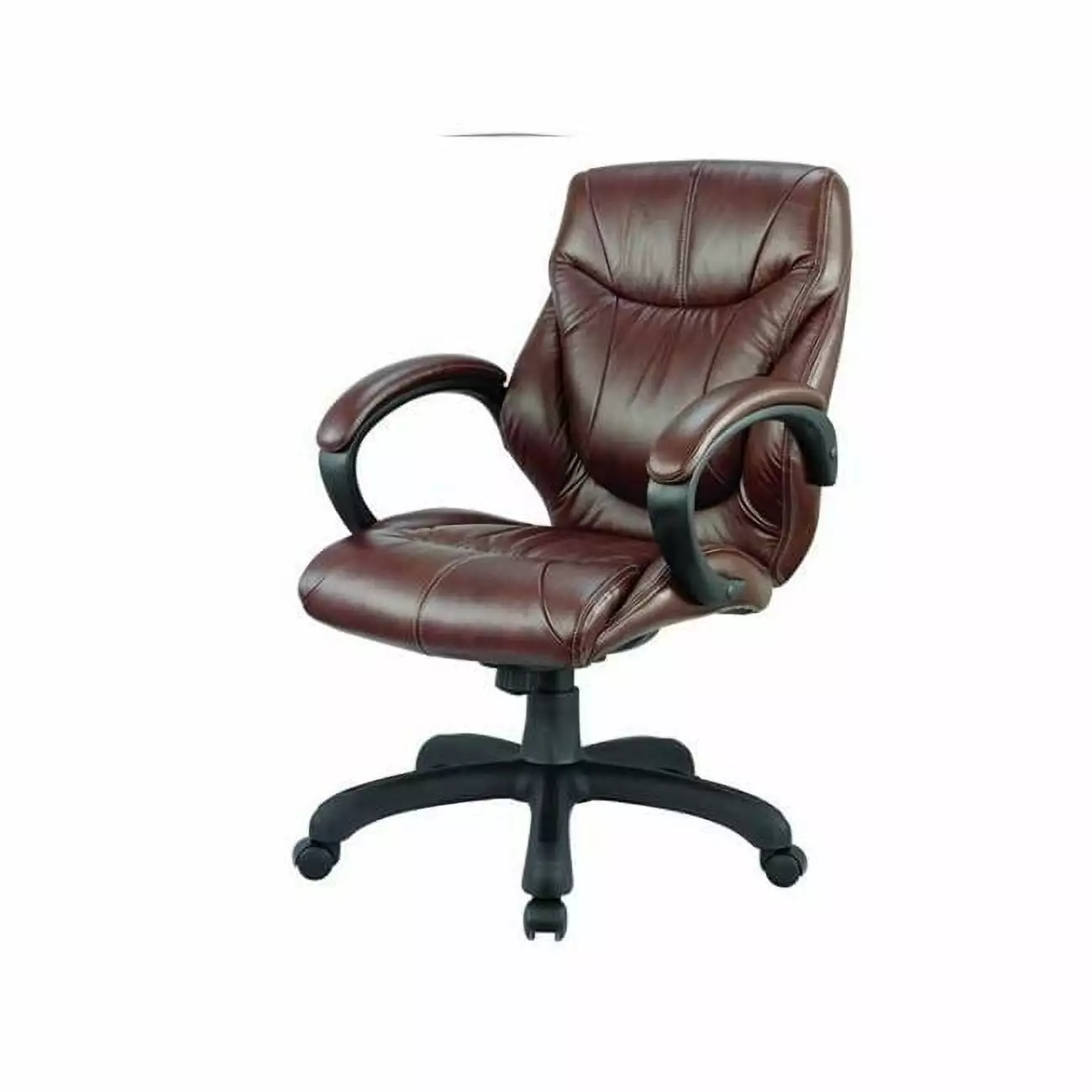 Middle Back Real Leather Executive Chair Brown Betterbeds