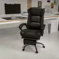 BizChair High Back Black LeatherSoft Executive Reclining Ergonomic Swivel Office Chair