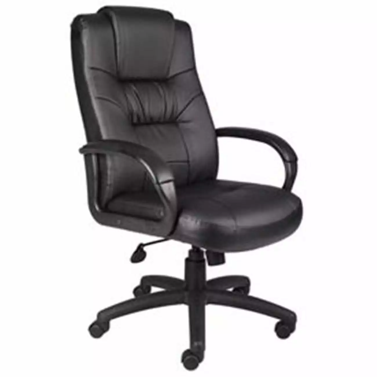 Boss Office Products B200257 Executive Office Chair Arms Leather High Back Black