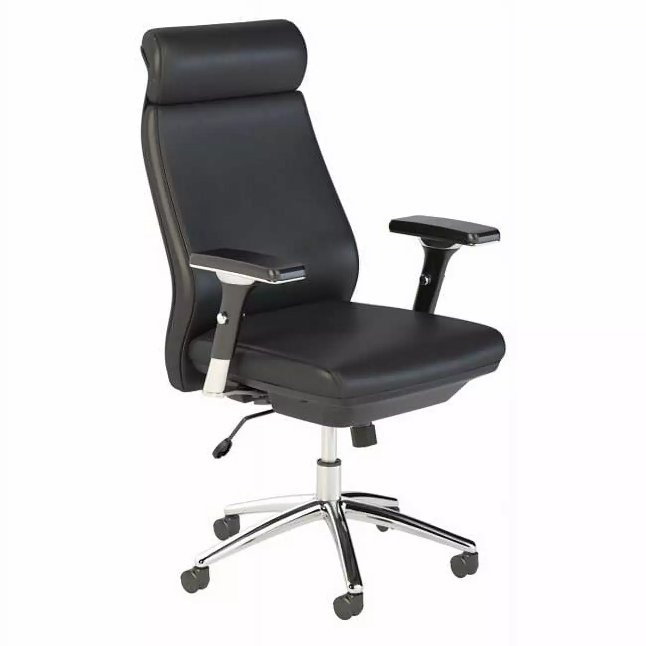 BBF Office 500 High Back Contemporary Faux Leather Executive Chair Black Bush Business Furniture