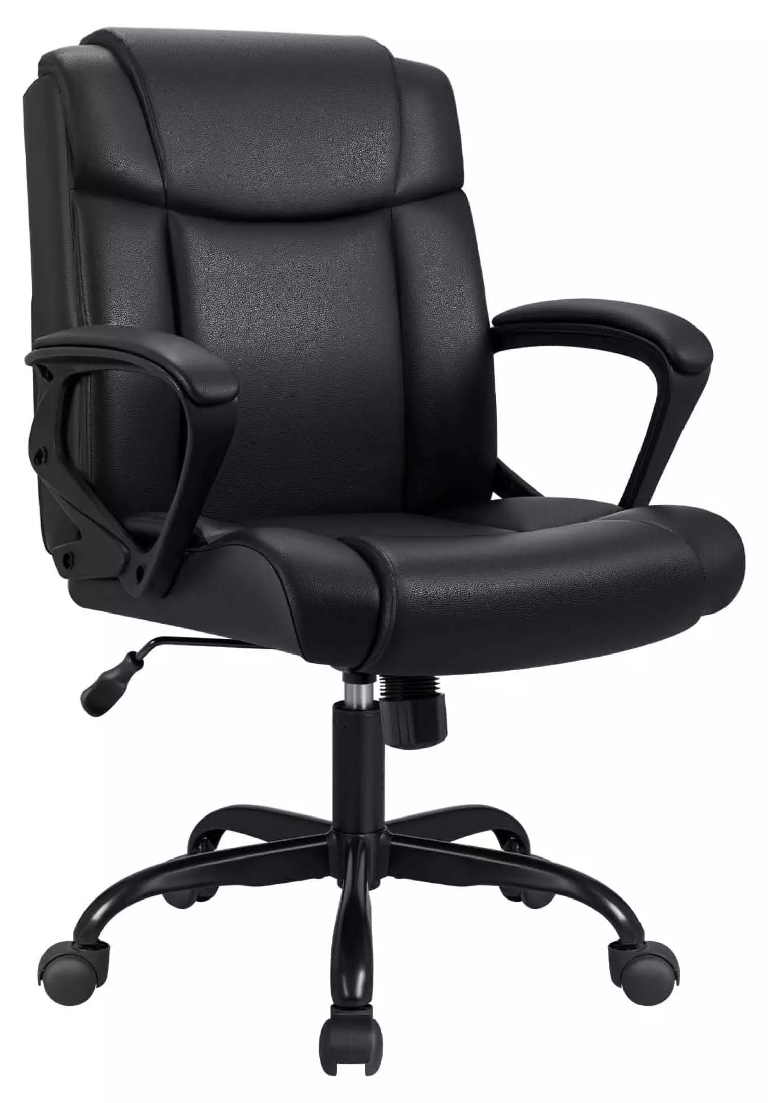 PU Leather Home Office Chair Ergonomic Executive Desk Chair Padded Armrests and Lumbar Support Adjustable Height Chen xin