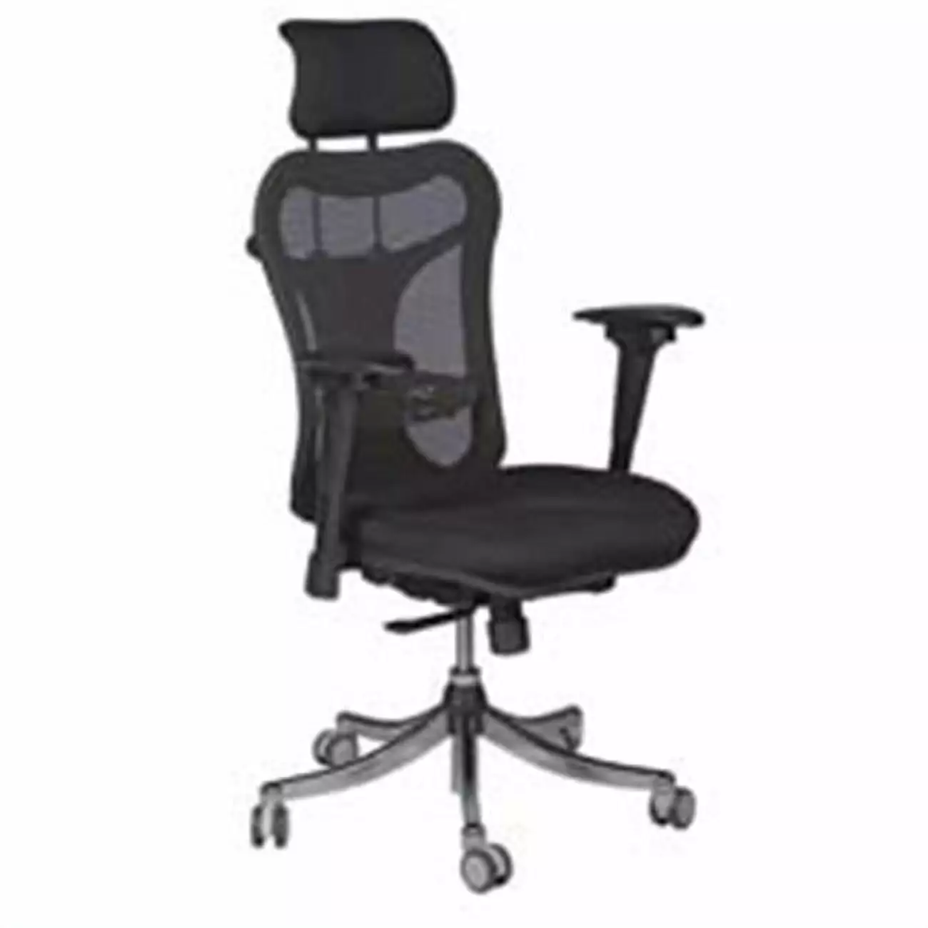 Balt Inc Executive Chair Adjustable Height Headrest 28in x 24in x 51in Black Chesterfield