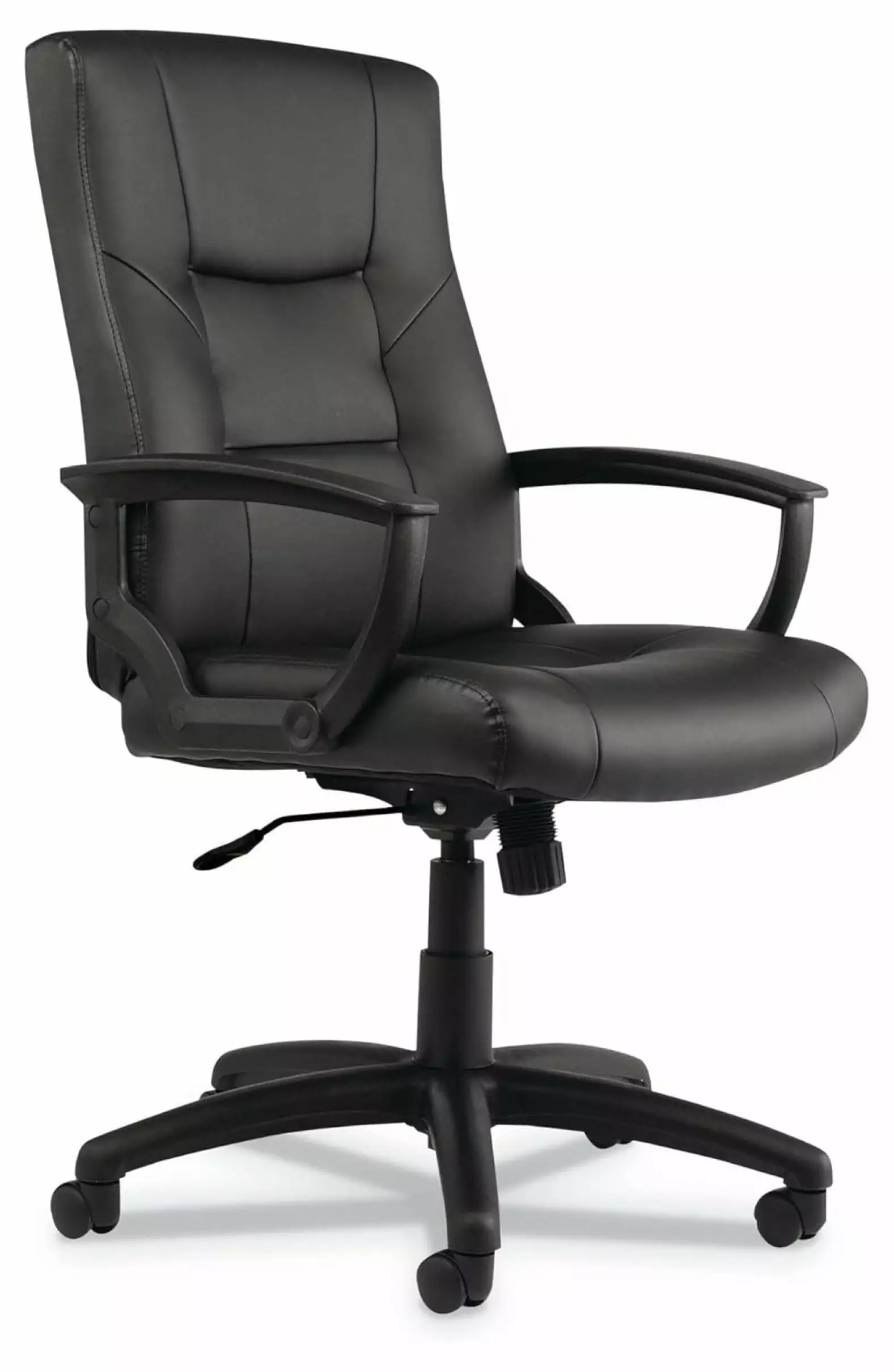 Deng rui Yr Series Executive High-Back Swivel Tilt Leather Chair Black