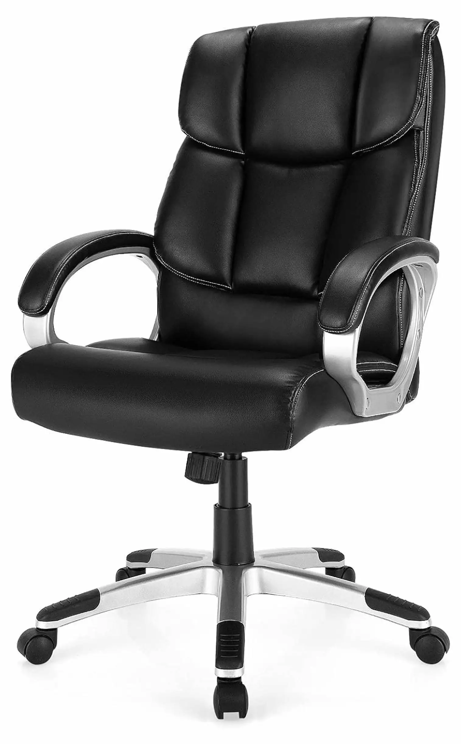 Drevy Big & Tall Executive Office Chair High-Back Computer Desk Chair Leather Adjustable Swivel Chair Armrest and Lumbar S...