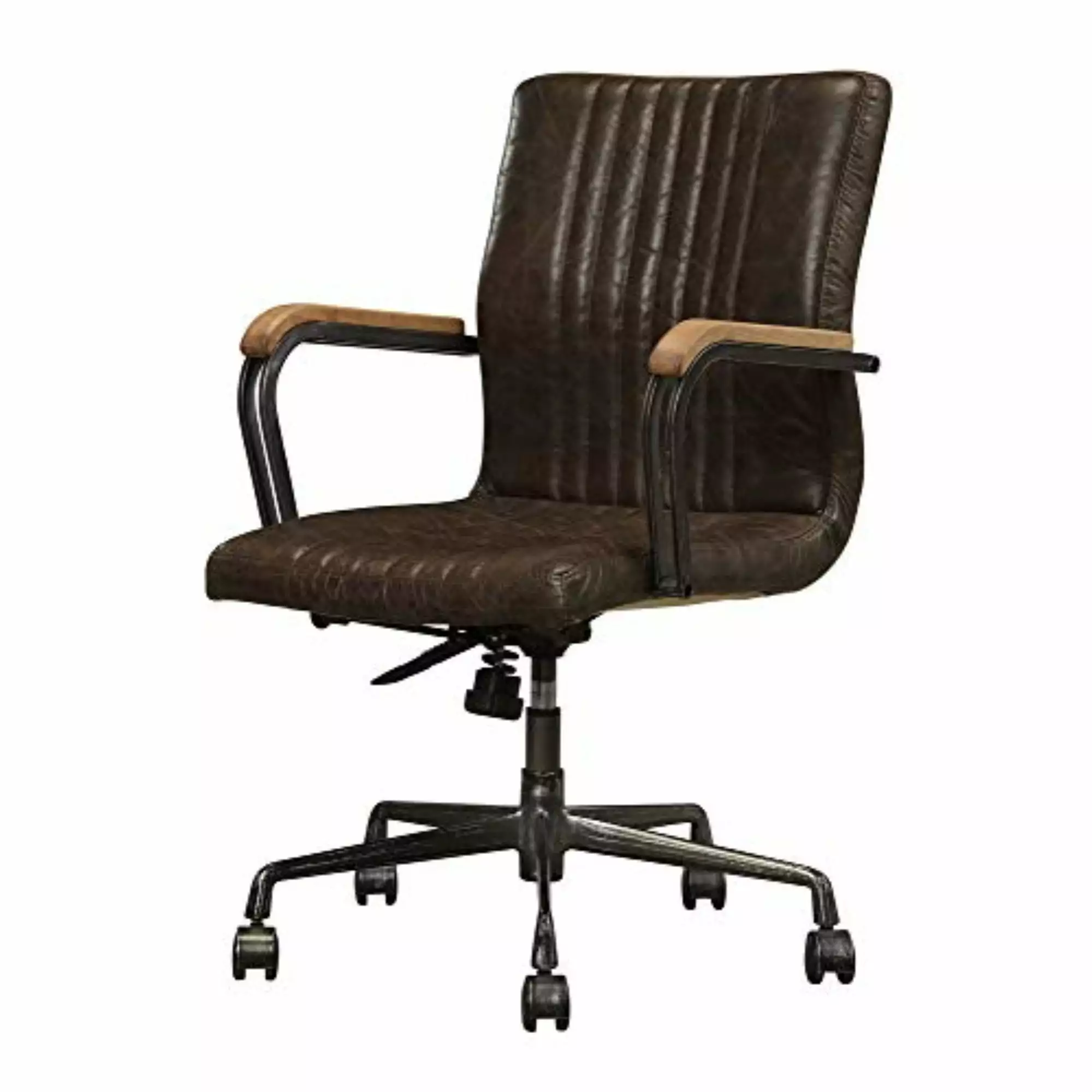 Ergode Executive Office Chair Distress Chocolate Top Grain Leather